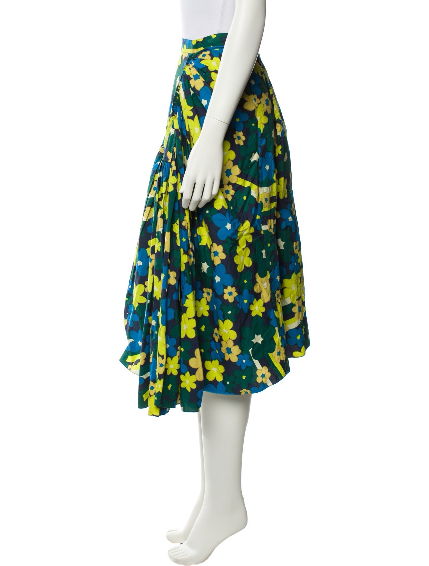 Marni Floral Print Midi Length Skirt