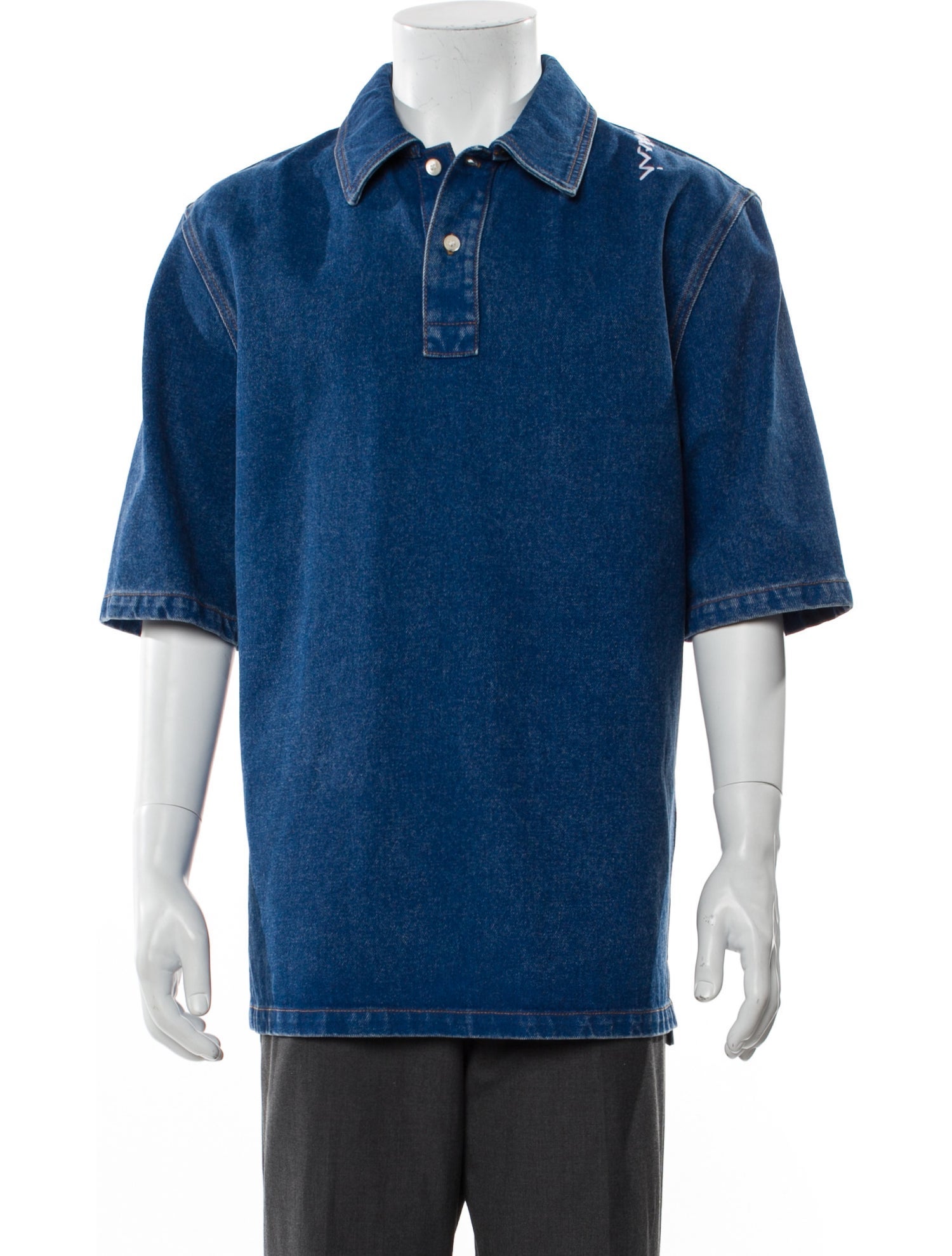 Marni V-Neck Short Sleeve Polo Shirt w/ Tags