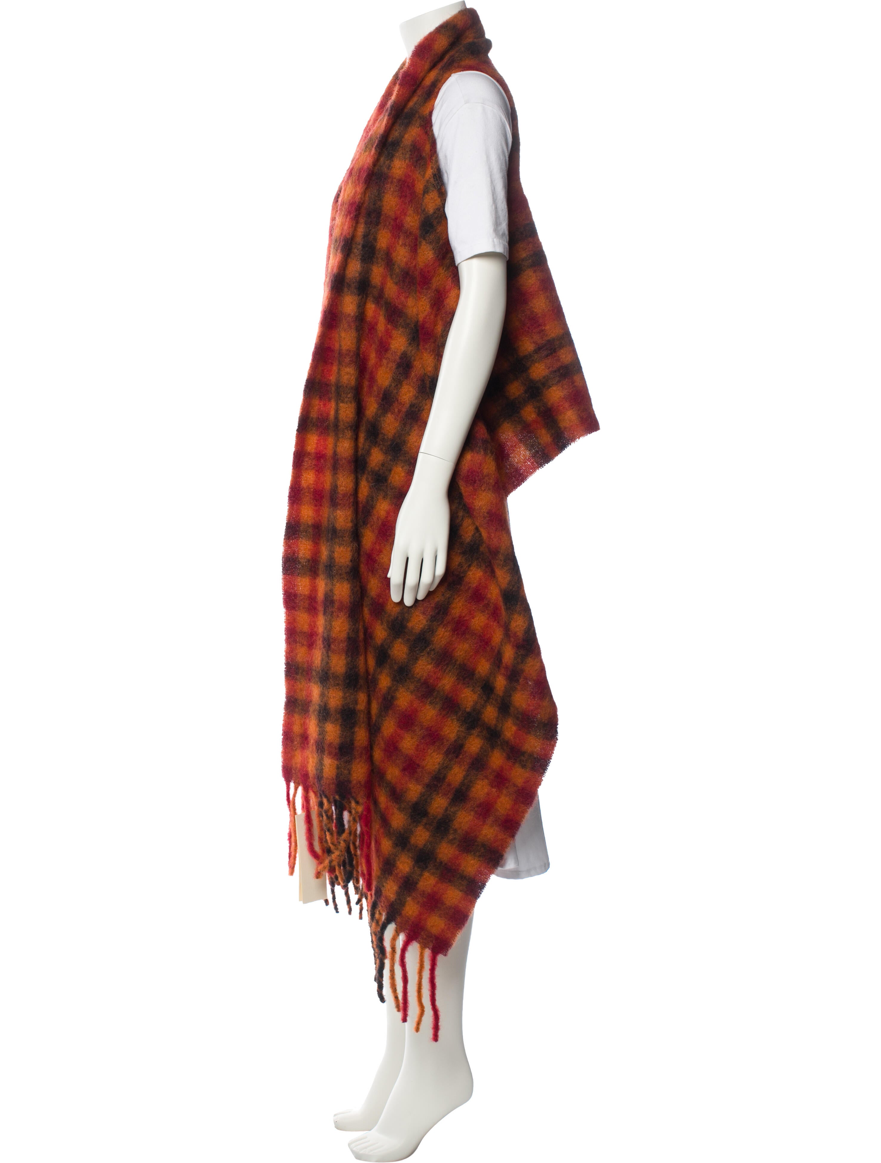 Marni Mohair Plaid Print Scarf w/ Tags