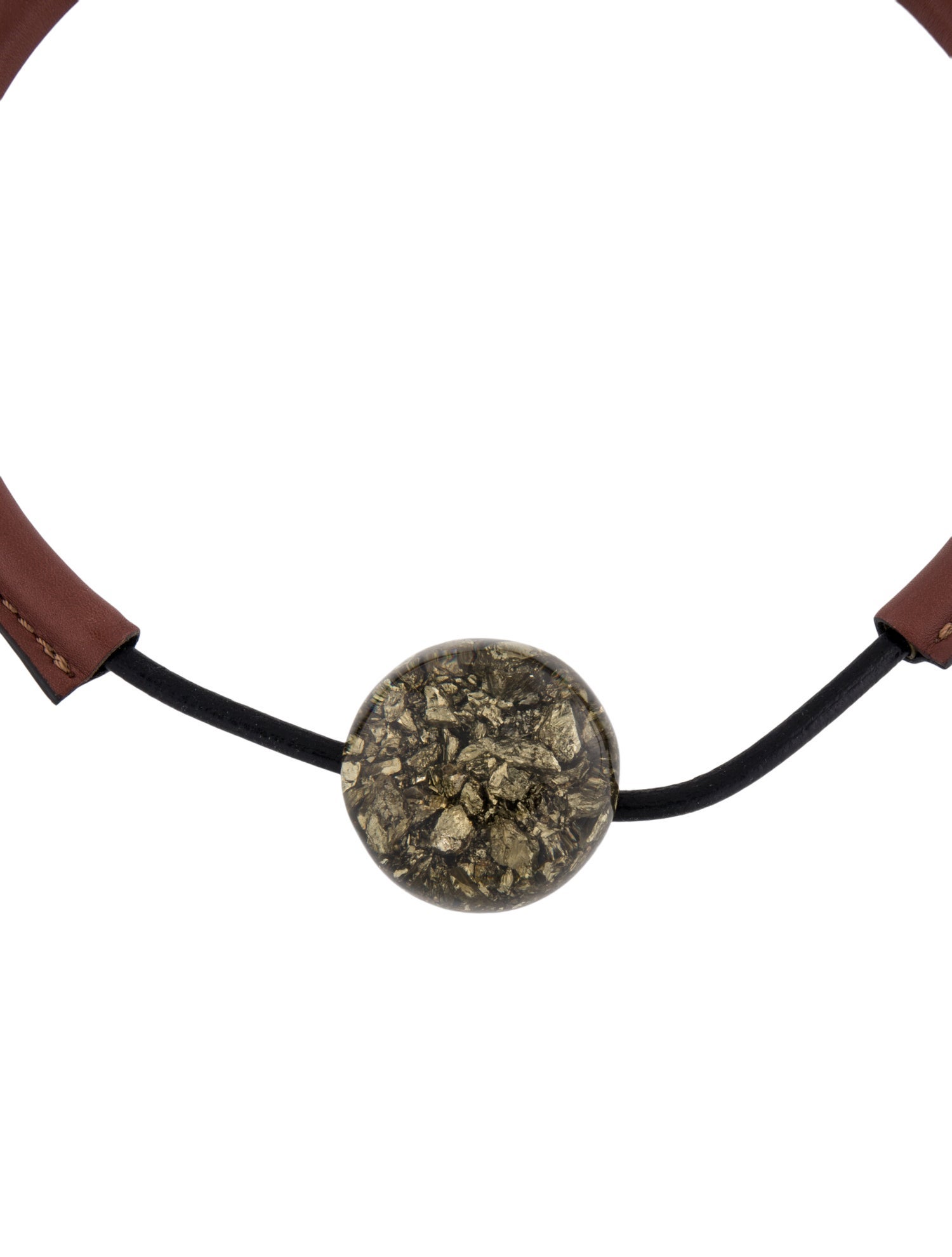 Marni Resin & Leather Pendant Necklace