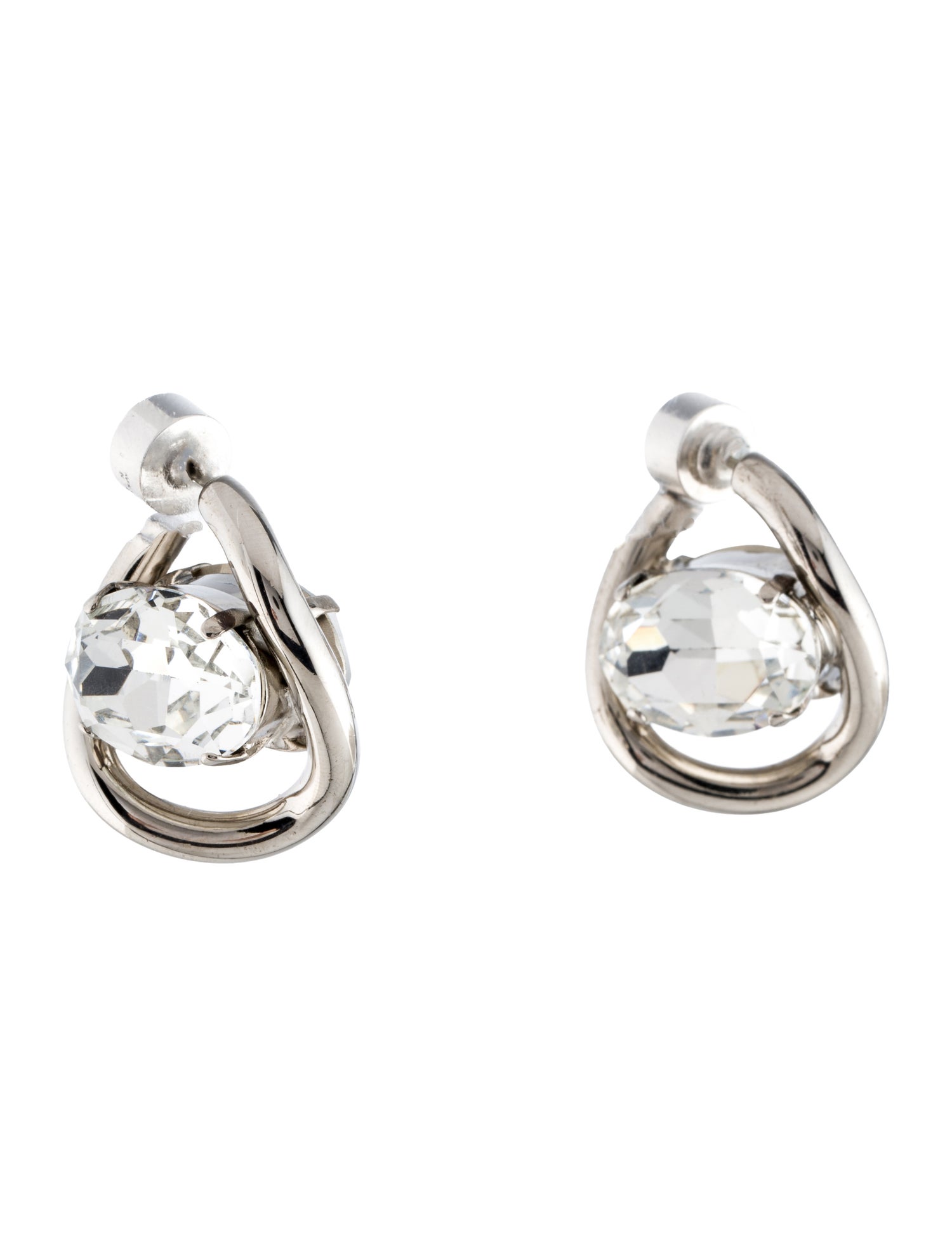 Marni Crystal Twist Hoop Earrings