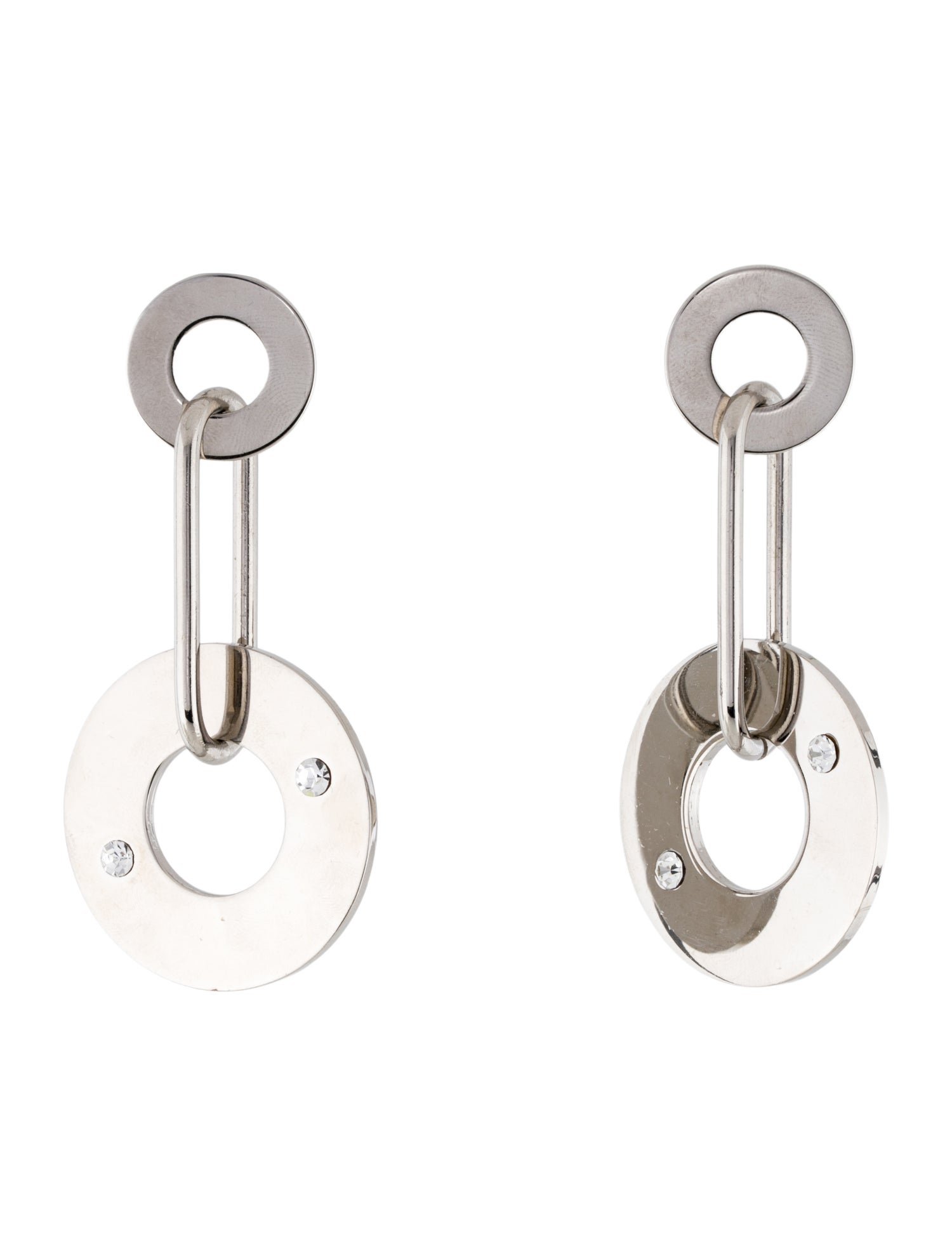 Marni Crystal Disc Link Drop Earrings