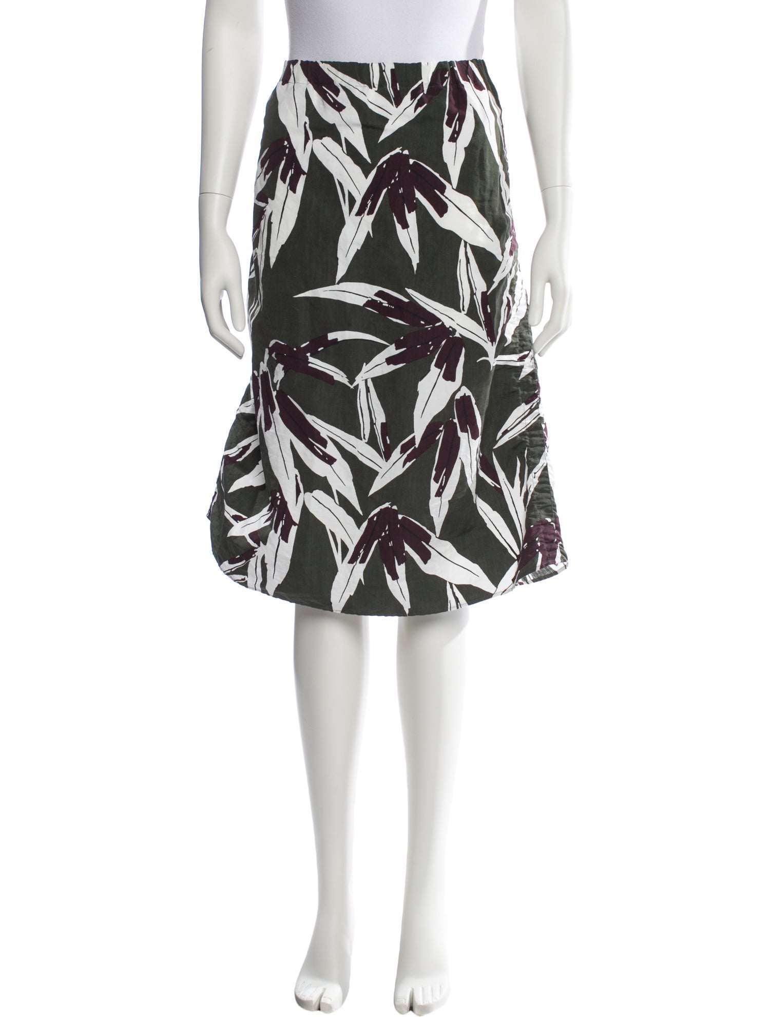 Marni Floral Print Knee-Length Skirt