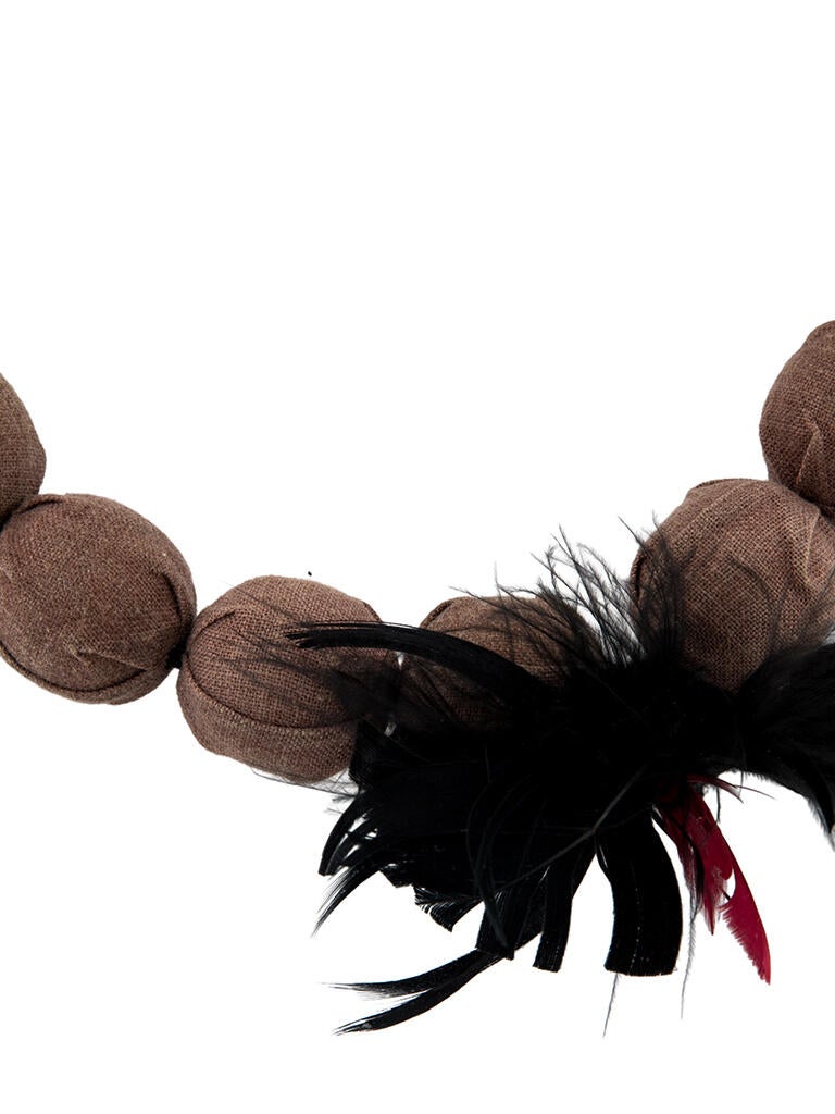 Marni Feather, Fabric & Ribbon Collar Necklace