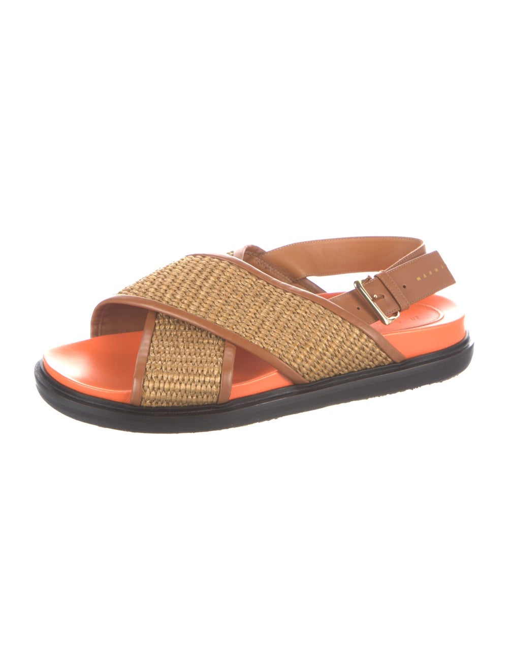 Marni Raffia Patterned Slingback Sandals - image 2