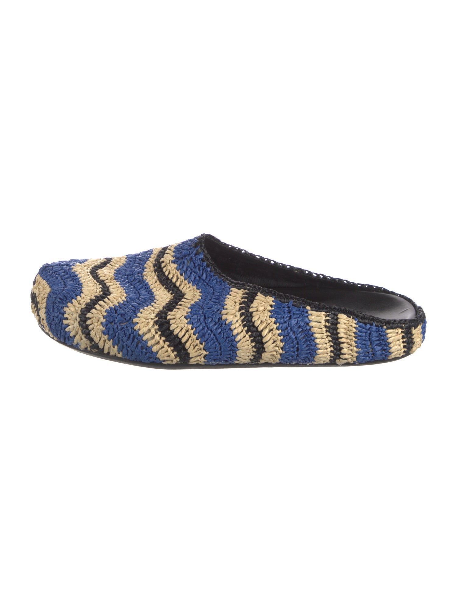 Marni Raffia Striped Mules