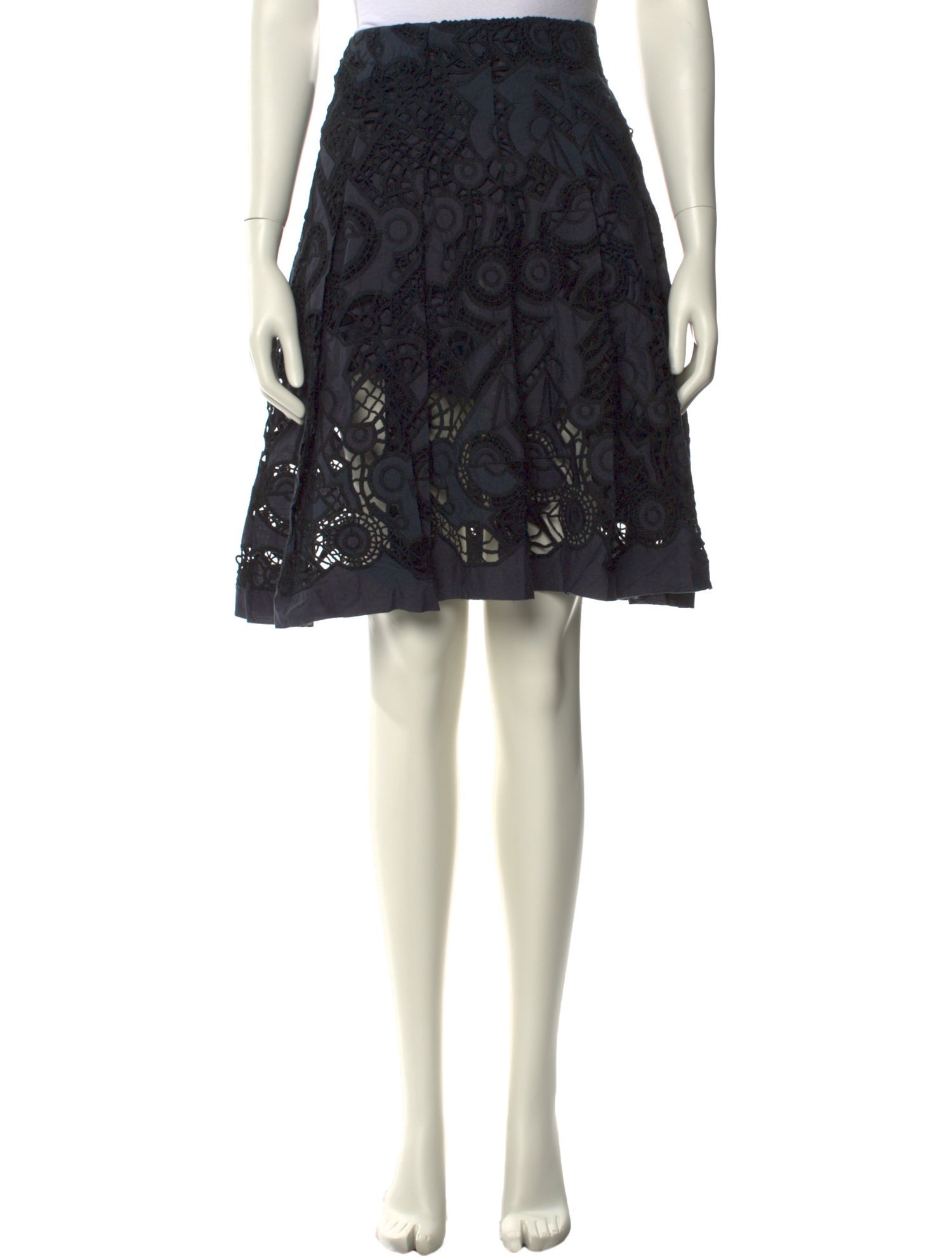 Marni Lace Pattern Knee-Length Skirt