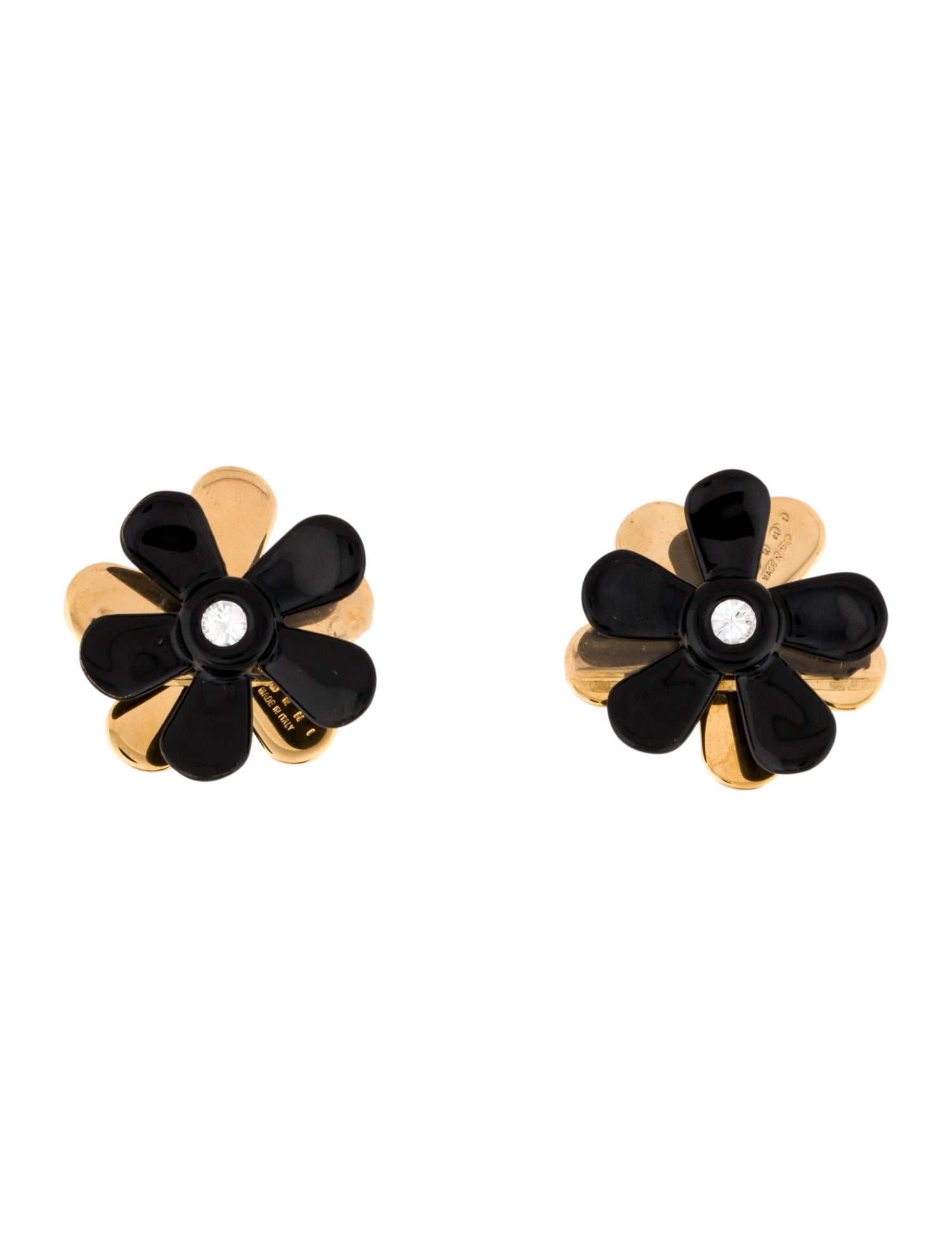 Marni Crystal & Enamel Flower Stud Earrings