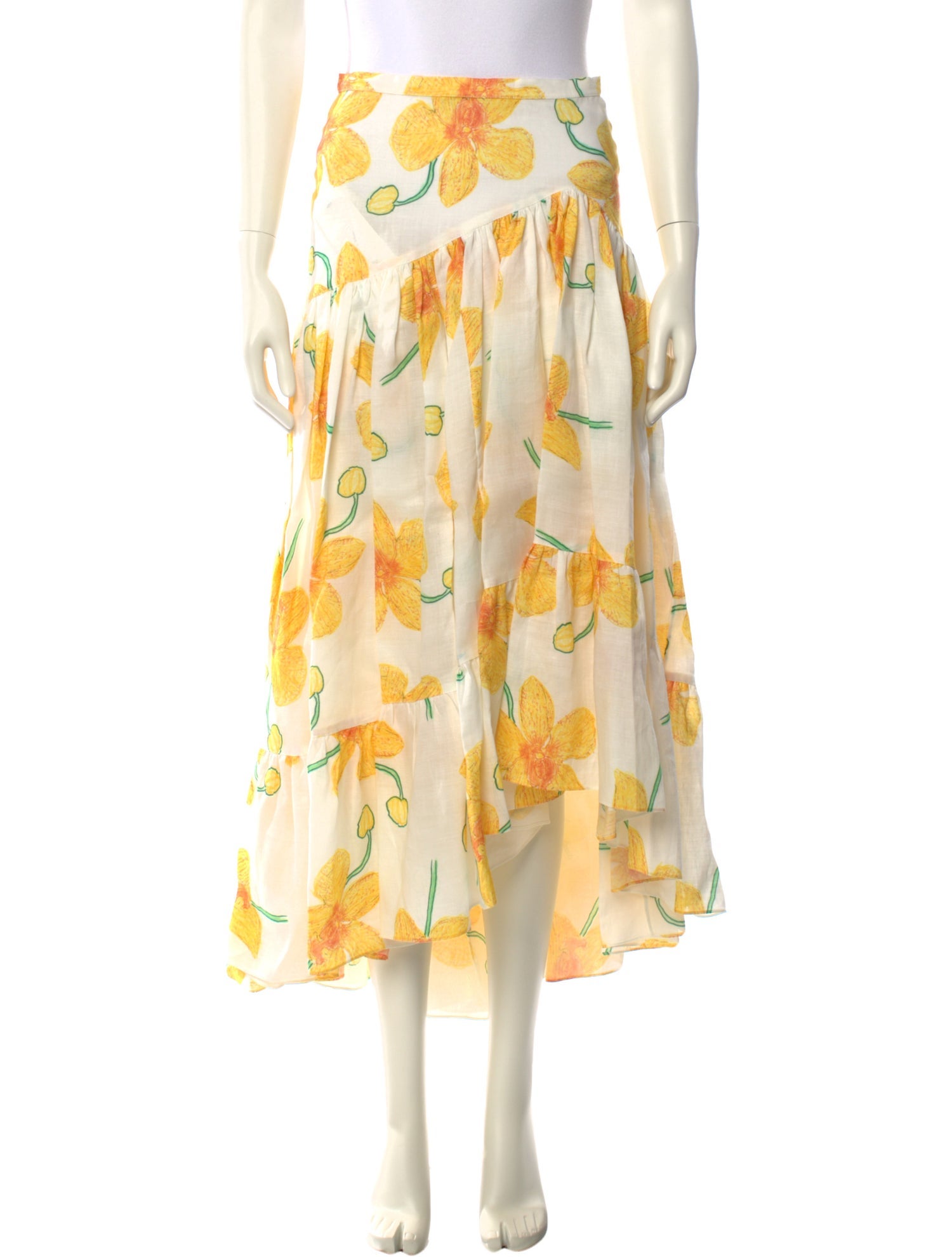 Marni Floral Print Midi Length Skirt