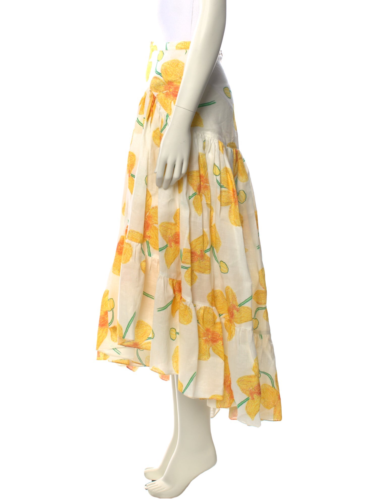 Marni Floral Print Midi Length Skirt