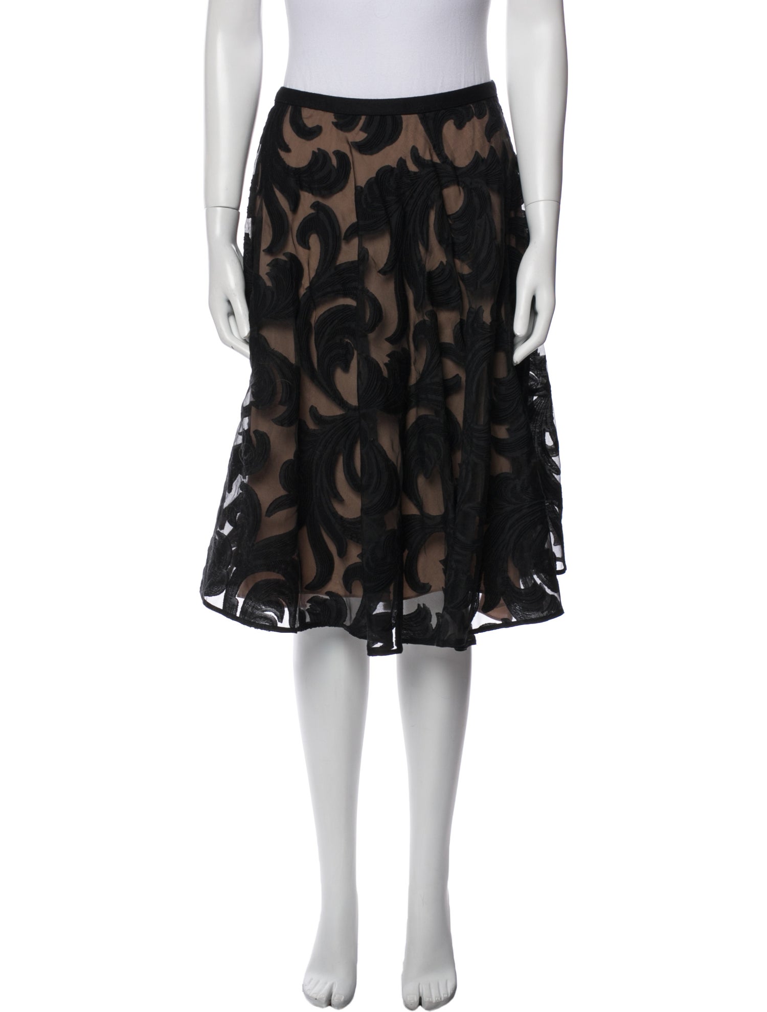 Marni Lace Pattern Knee-Length Skirt