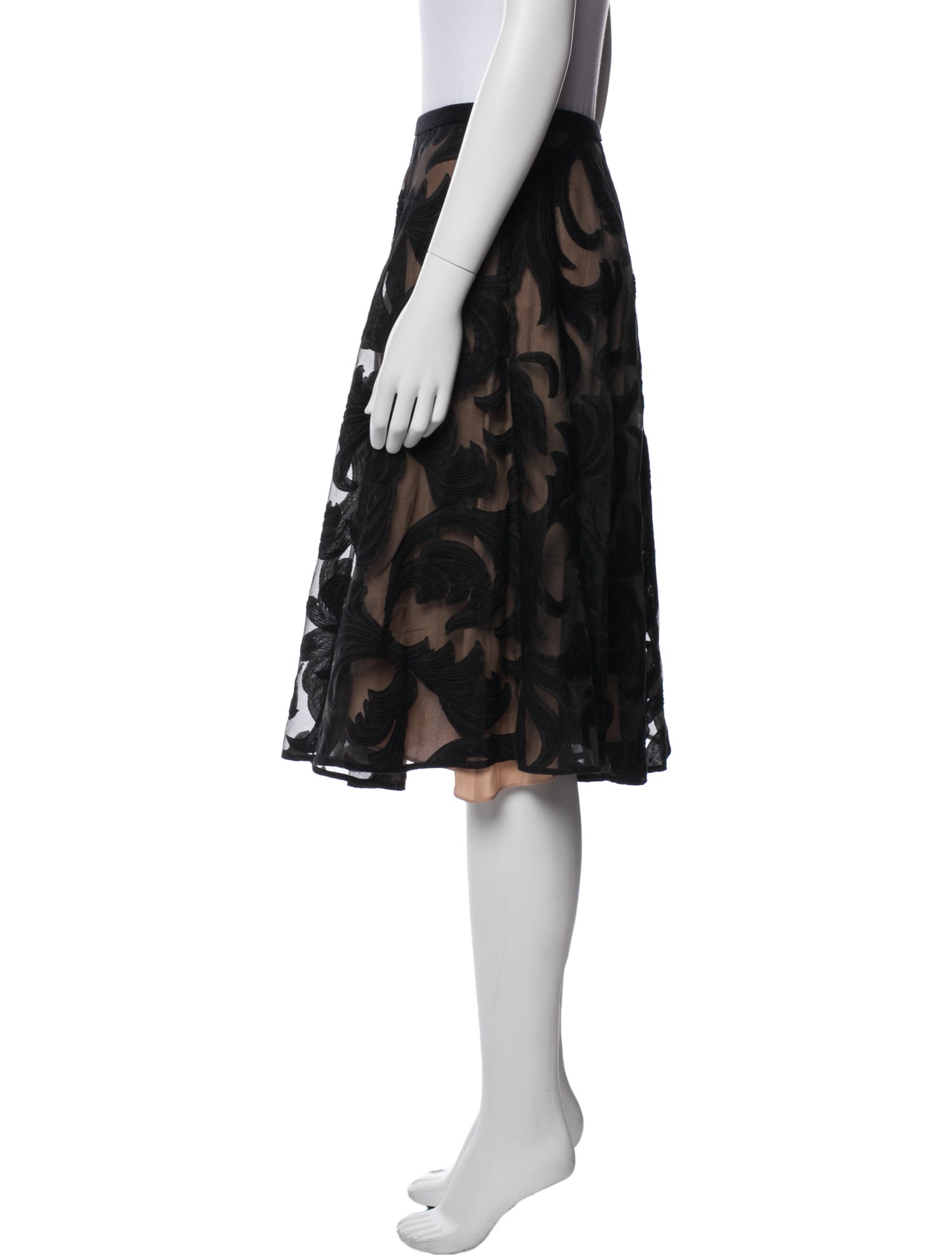 Marni Lace Pattern Knee-Length Skirt