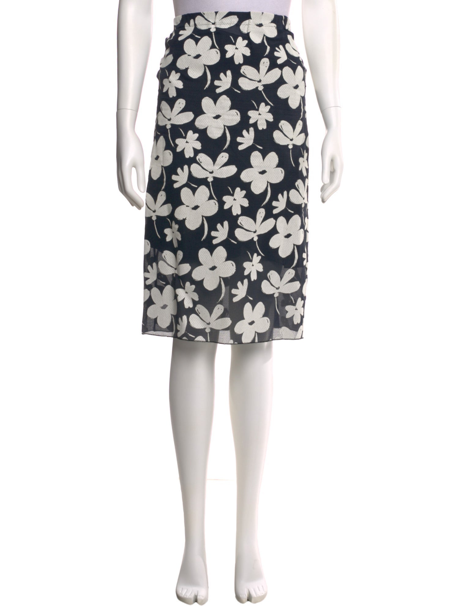 Marni Floral Print Knee-Length Skirt
