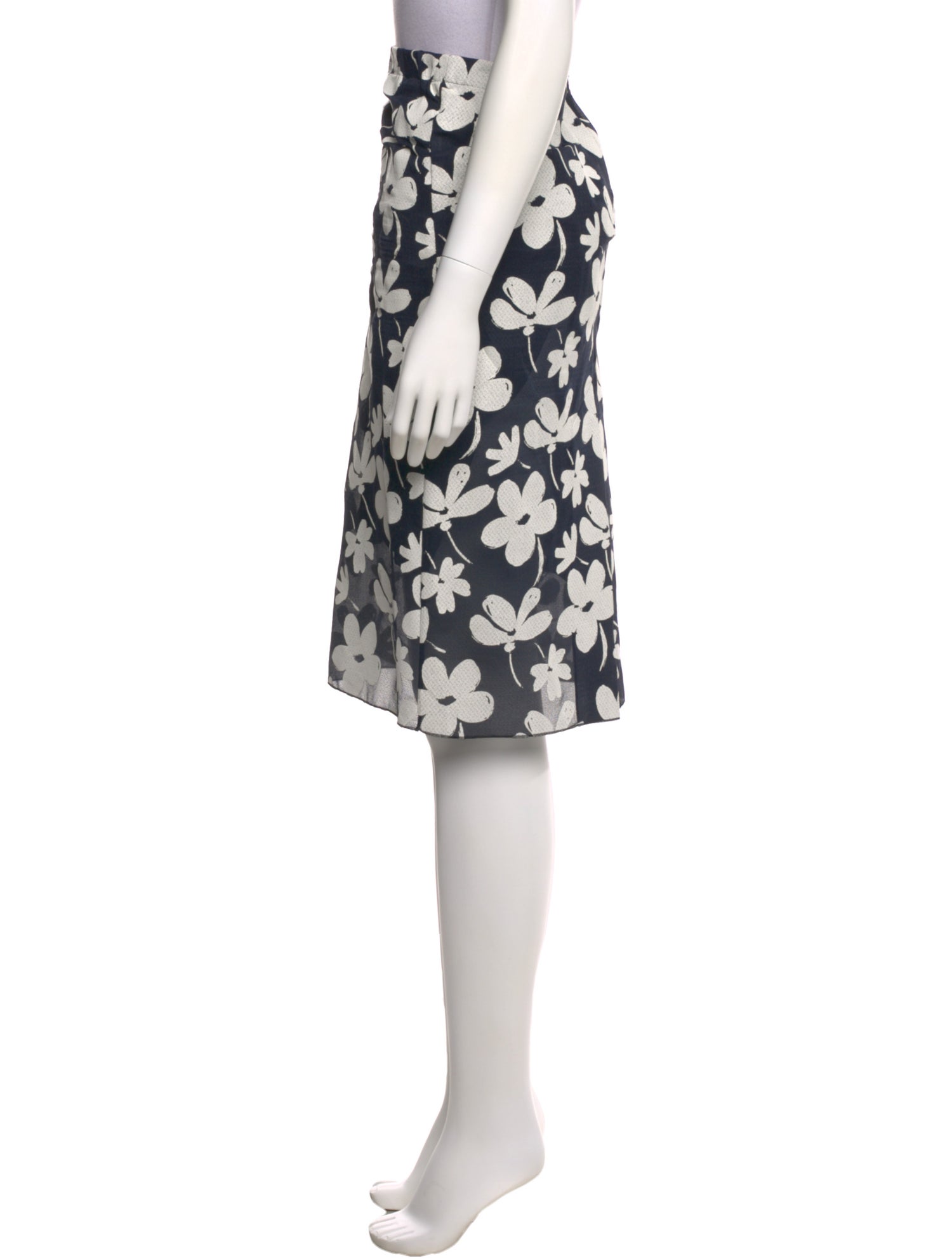 Marni Floral Print Knee-Length Skirt