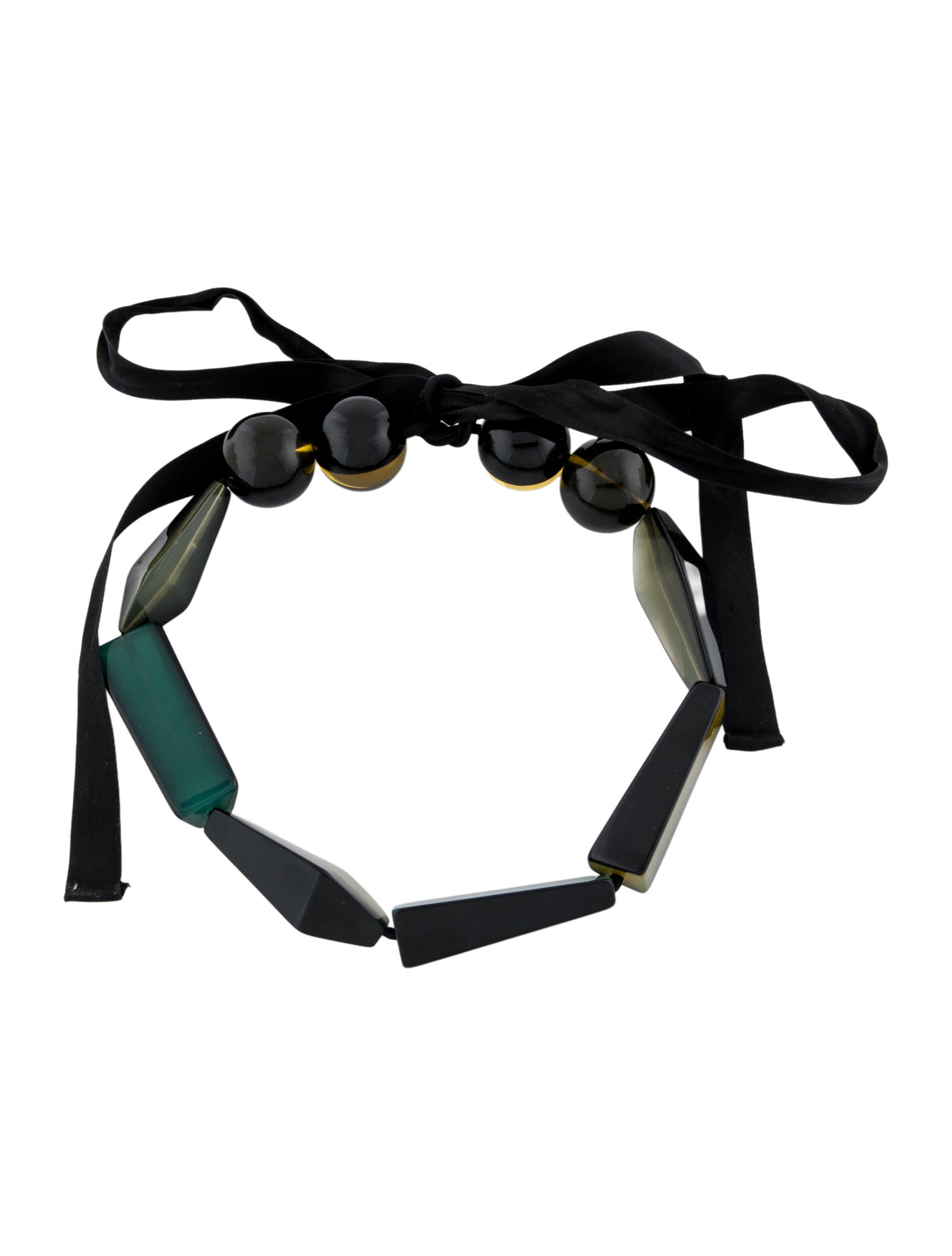 Marni Resin & Horn Collar Necklace