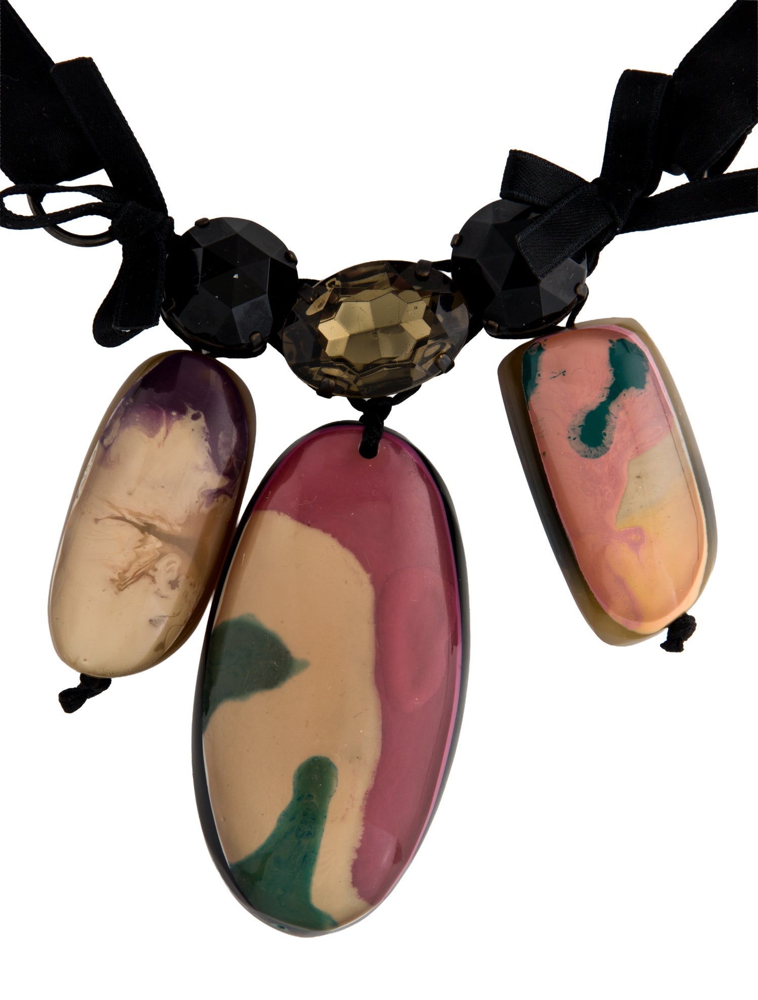 Marni Crystal & Horn Collar Necklace