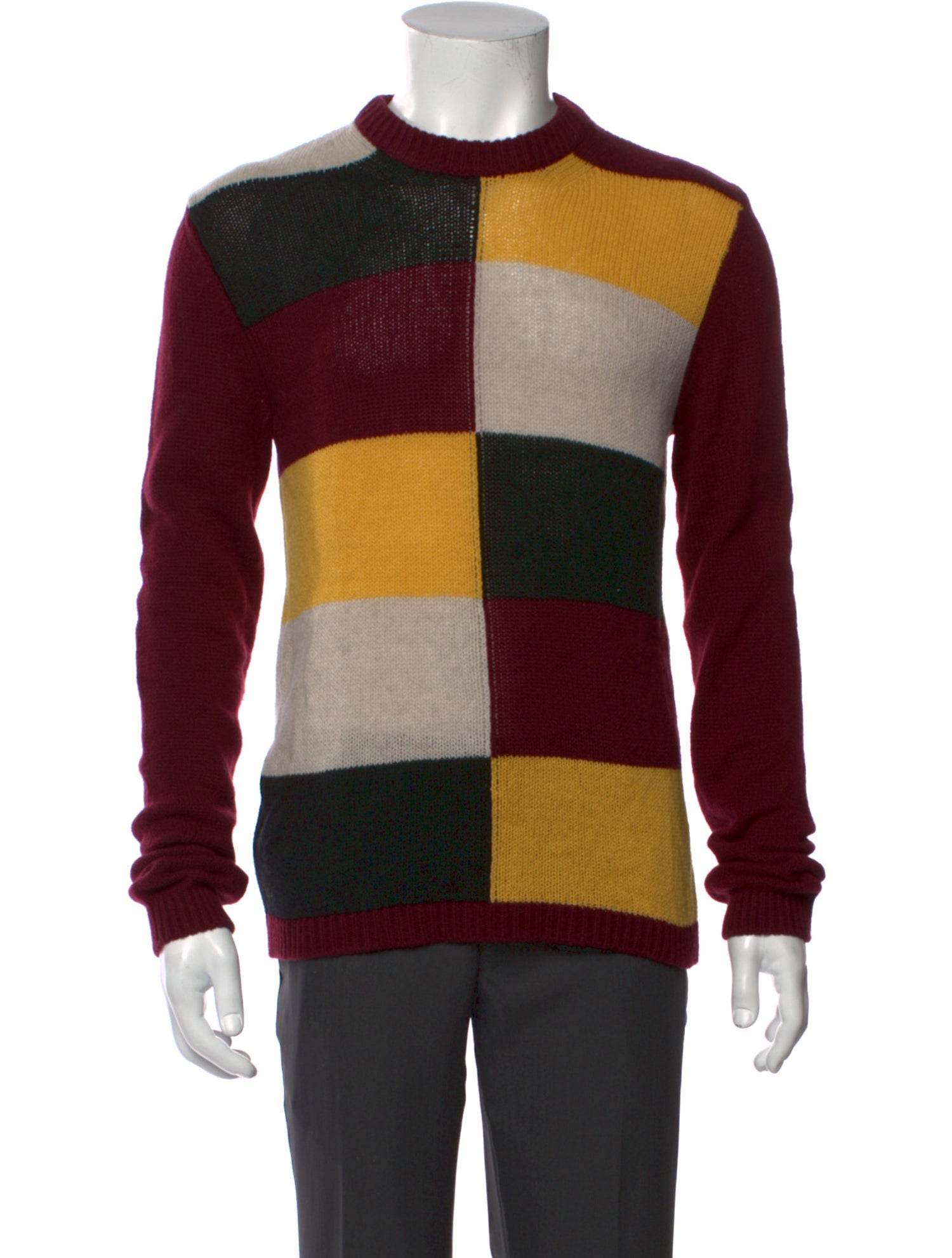 Marni Cashmere Colorblock Pattern Pullover