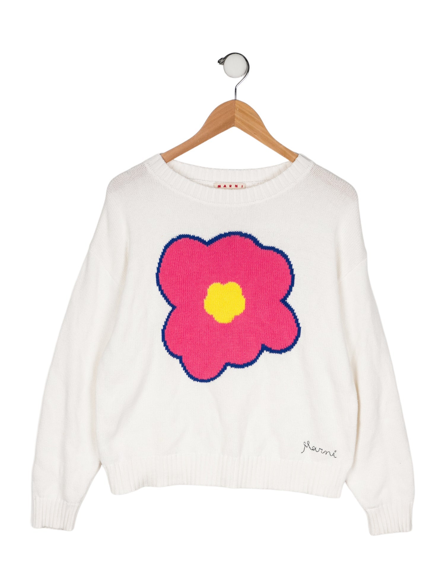 Marni Girls' Pattern Printed Woven Sweater