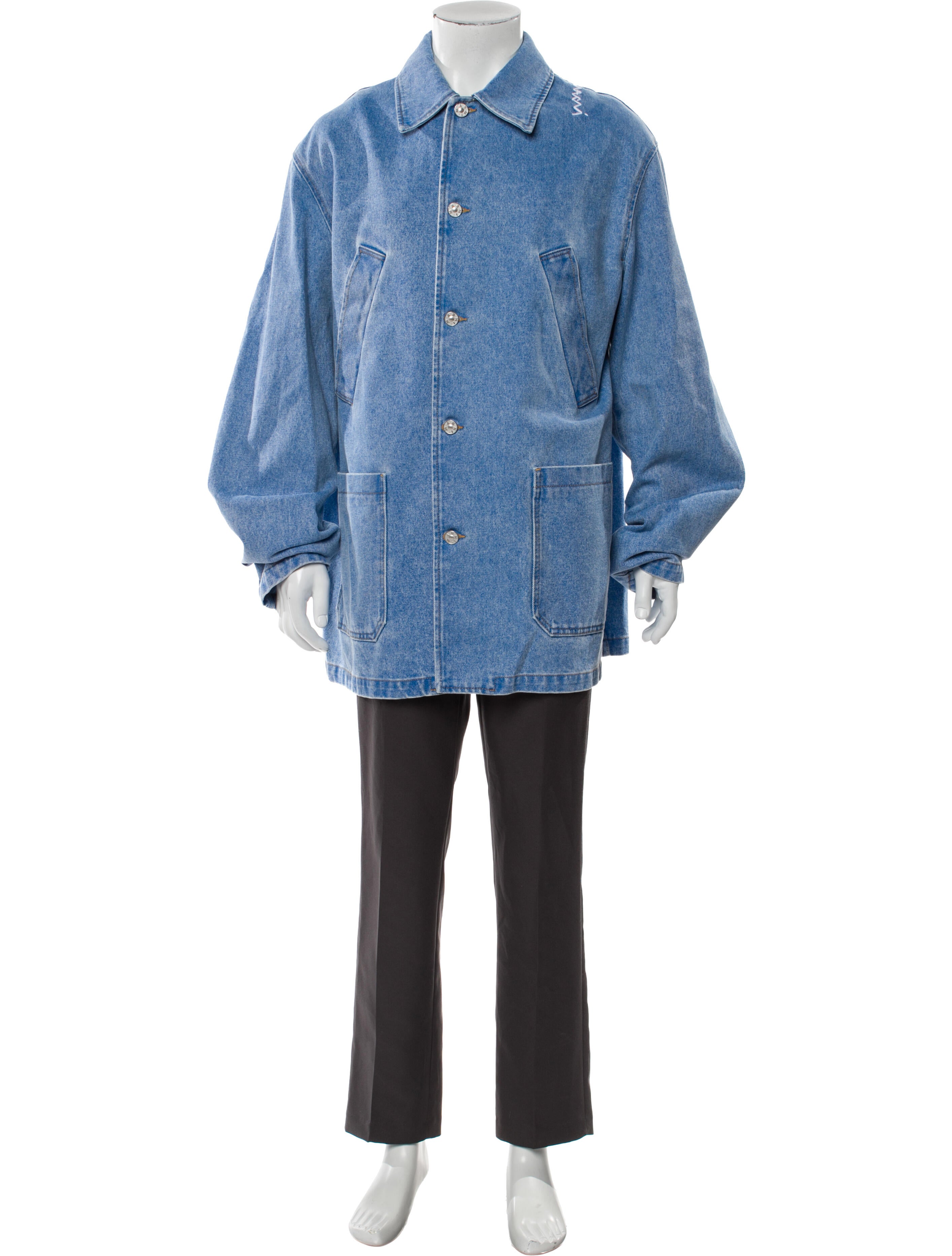 Marni Plaid Print Denim Jacket w/ Tags
