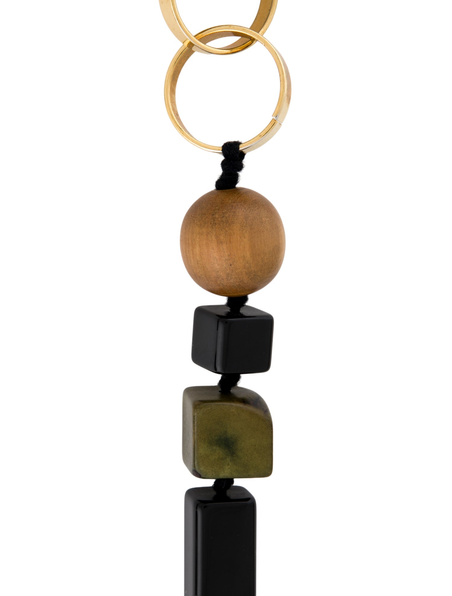 Marni Wood, Resin, & Ribbon Bead Strand Necklace