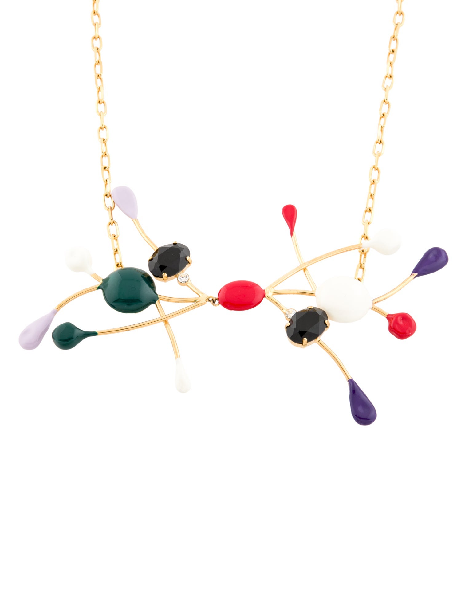 Marni Crystal & Enamel Pendant Necklace