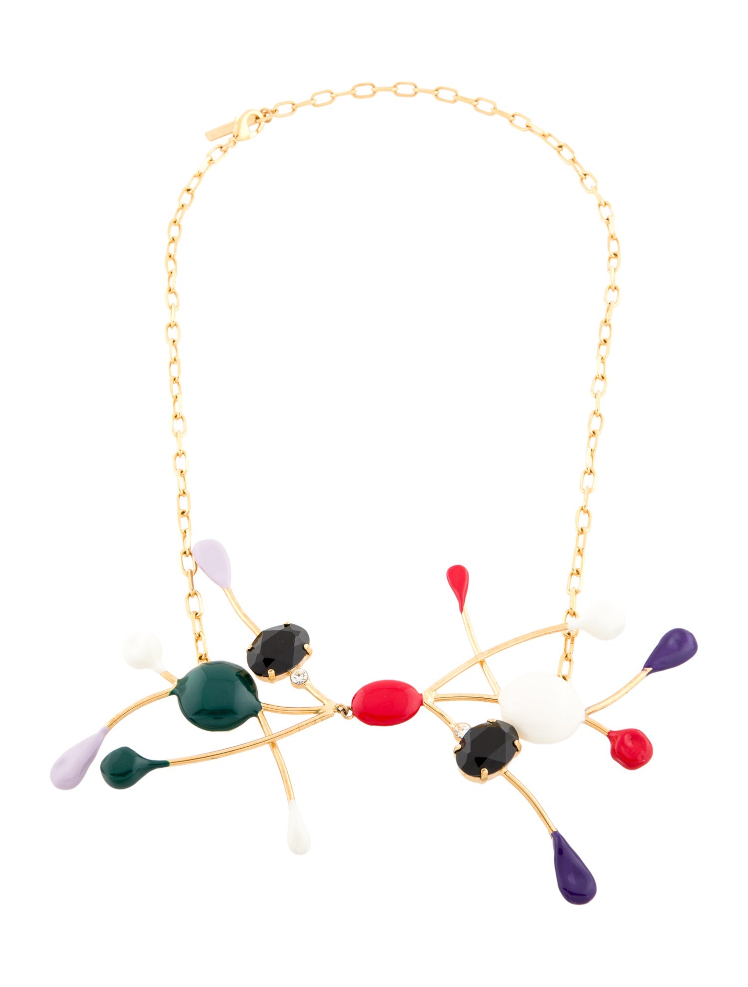 Marni Crystal & Enamel Pendant Necklace
