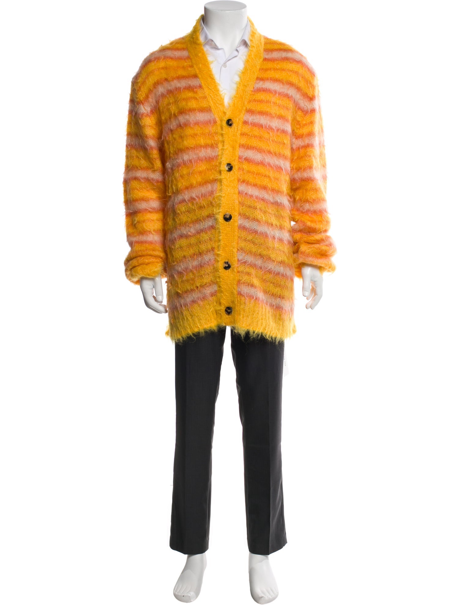 Marni Mohair Striped Overcoat w/ Tags