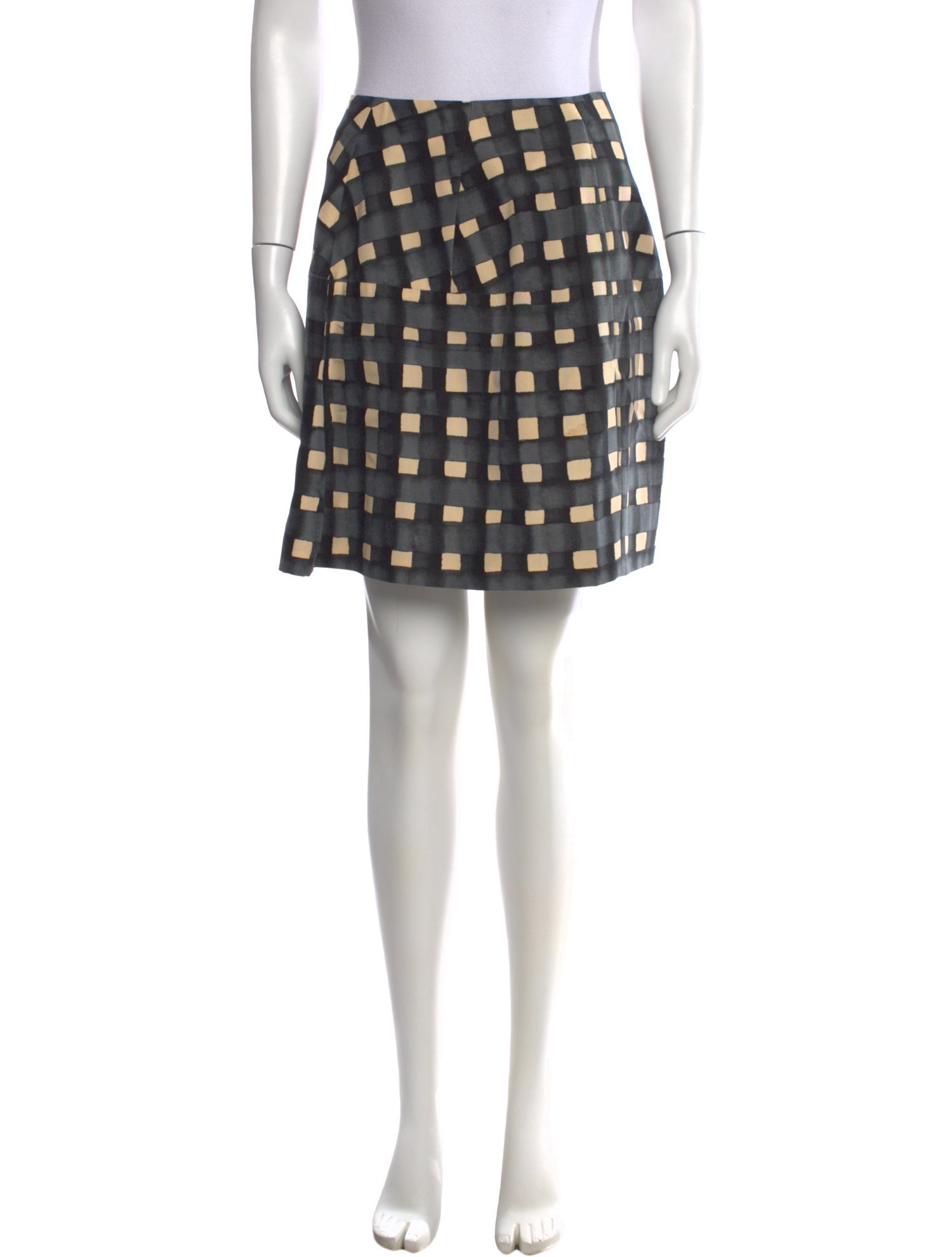 Marni Plaid Print Mini Skirt