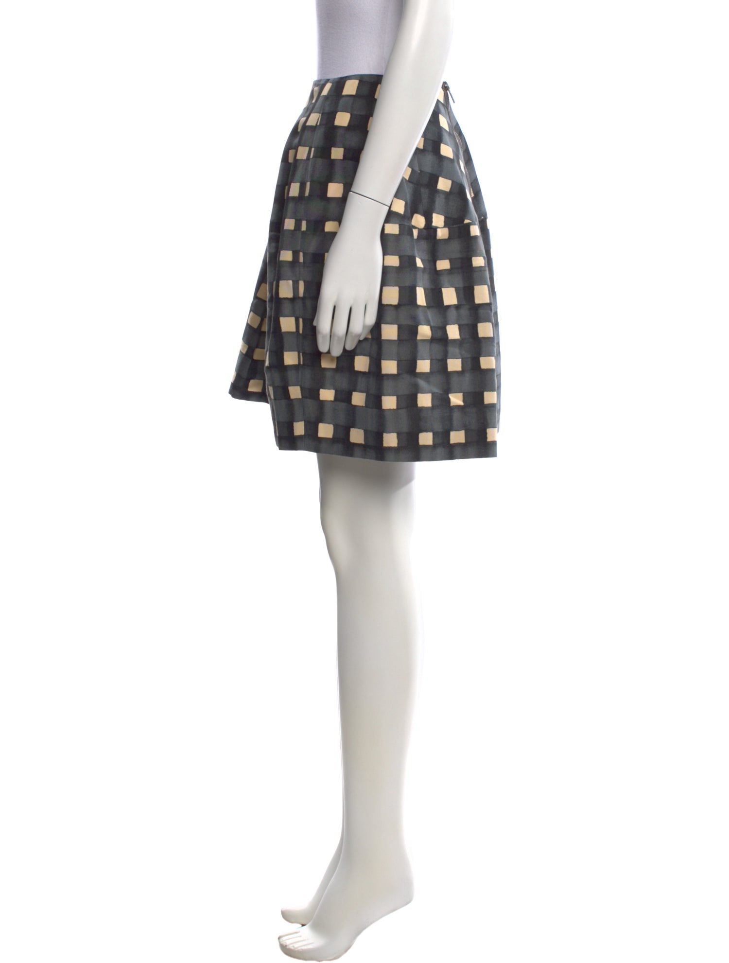 Marni Plaid Print Mini Skirt
