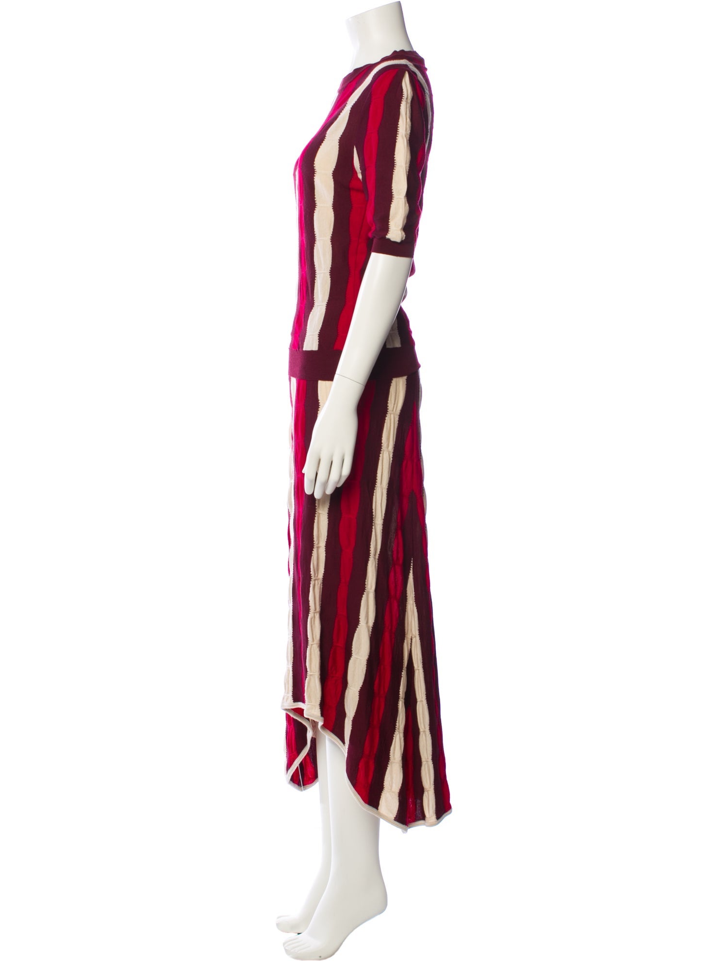 Marni Virgin Wool Striped Skirt Set