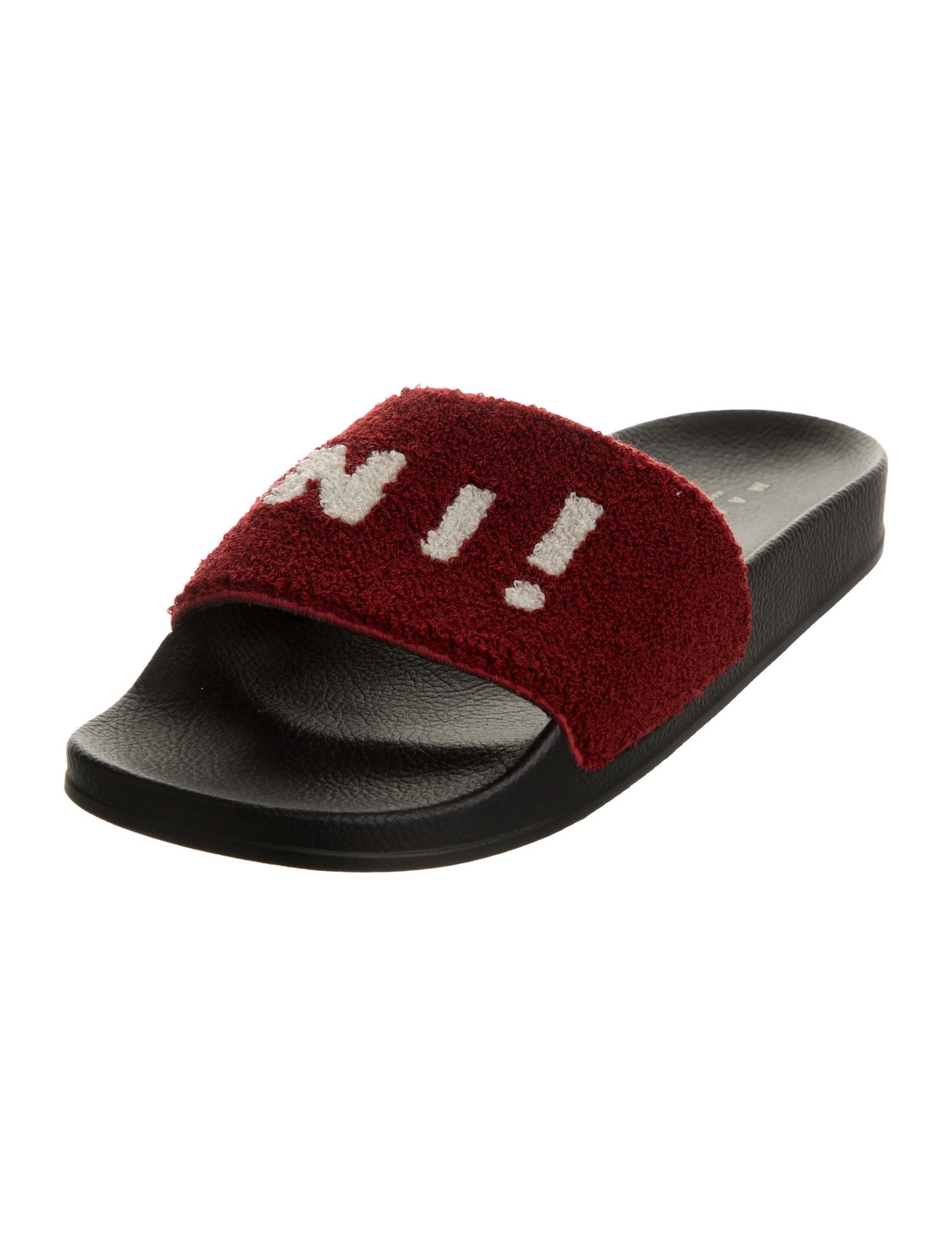 Marni Terry Cloth Graphic Print Slides w/ Tags