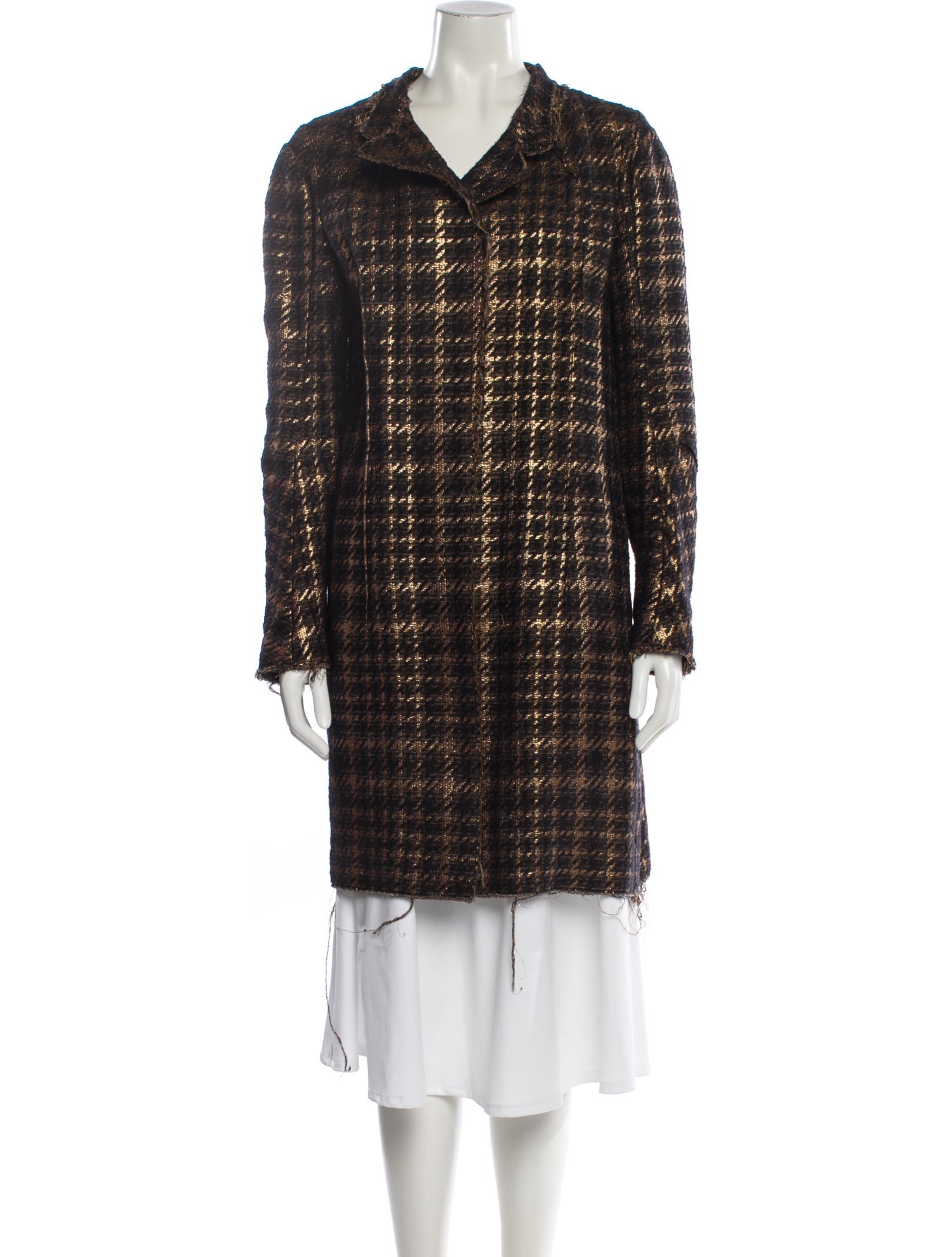 Marni Plaid Print Coat