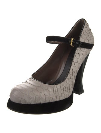 Marni Python Colorblock Pattern Pumps
