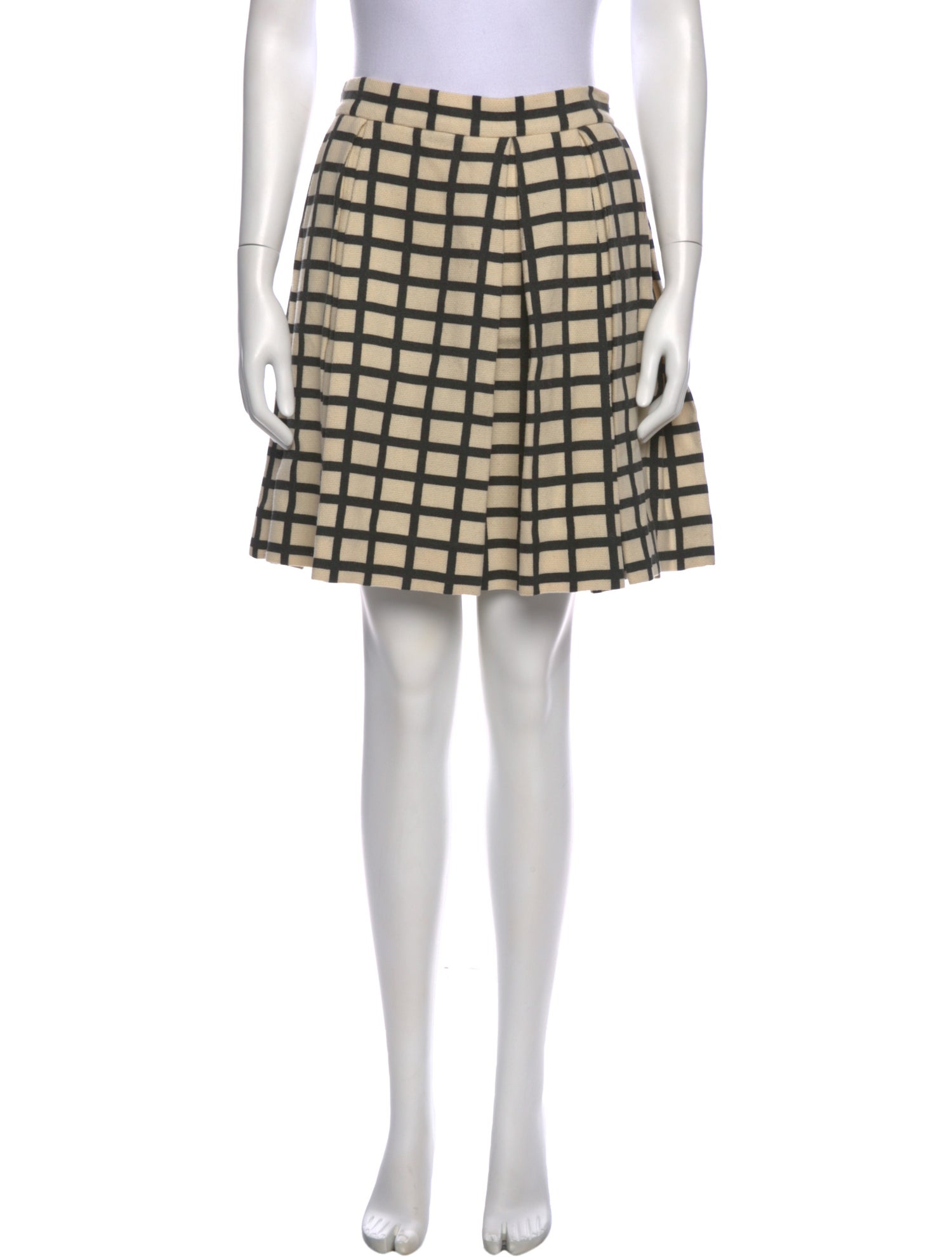 Marni Plaid Print Mini Skirt
