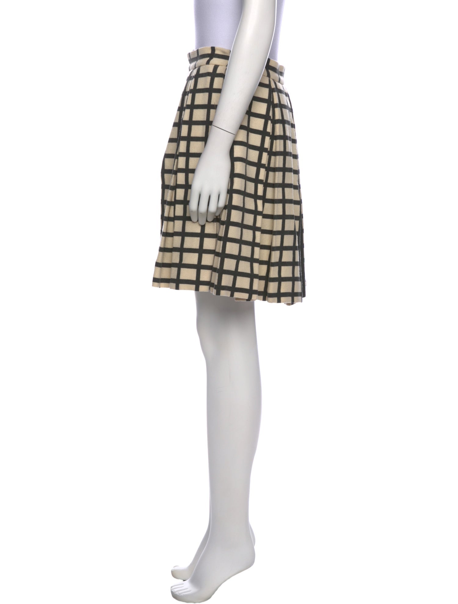 Marni Plaid Print Mini Skirt