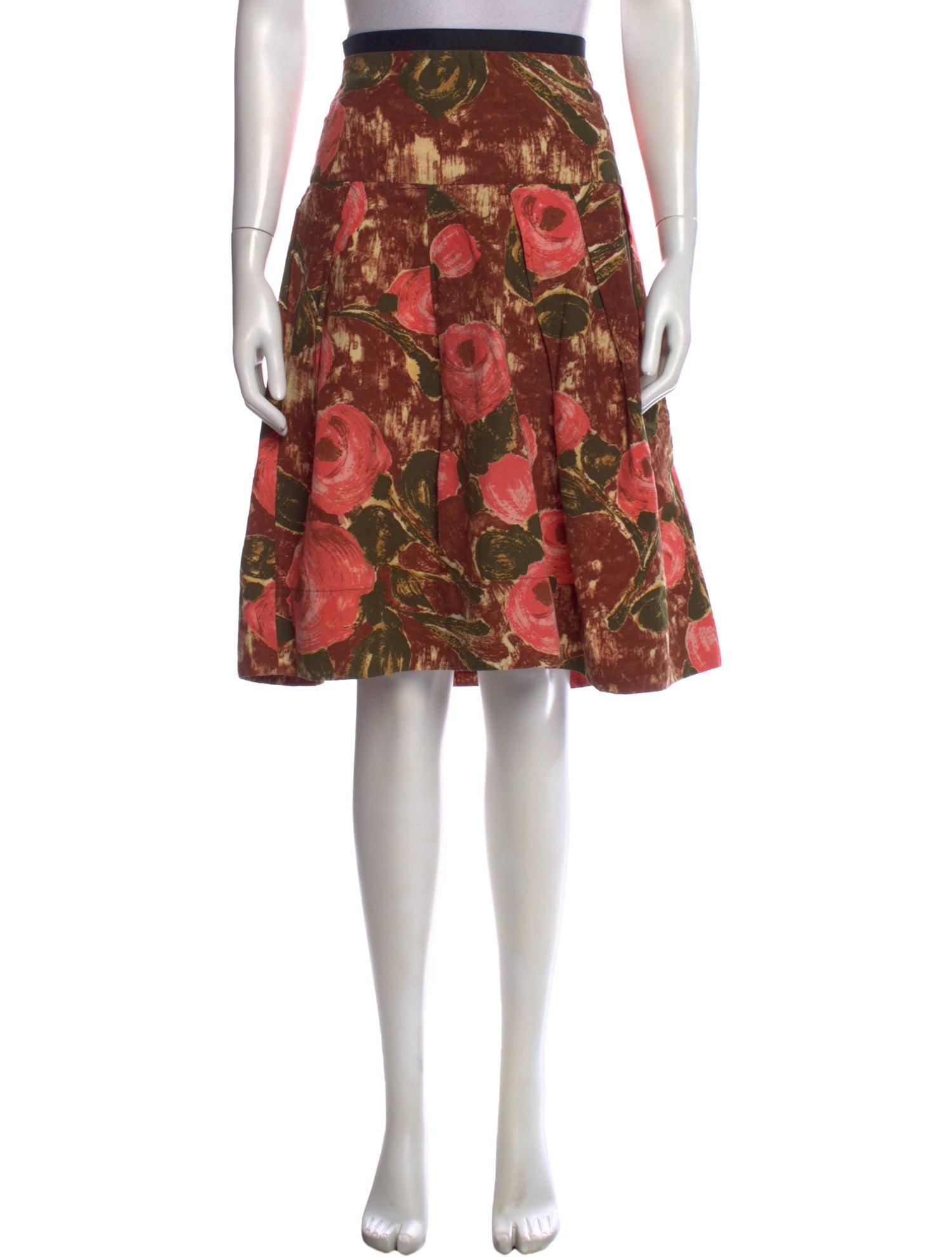 Marni Floral Print Knee-Length Skirt