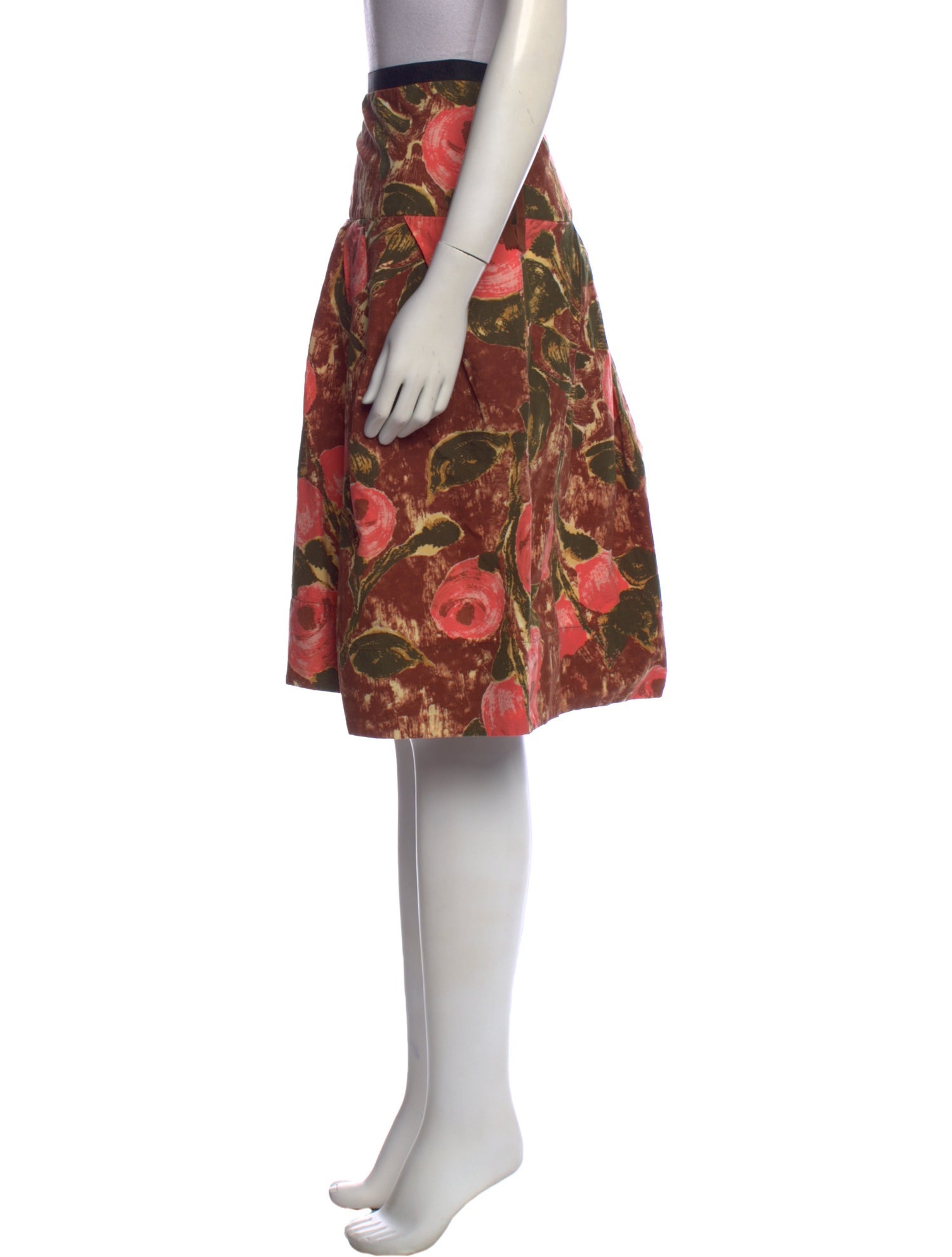 Marni Floral Print Knee-Length Skirt