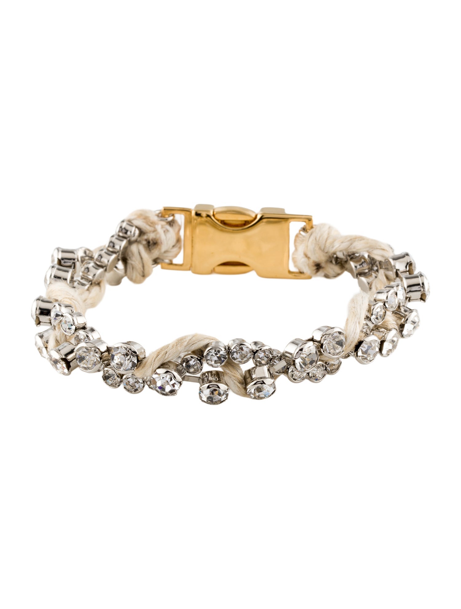 Marni Crystal Braided Link Bracelet