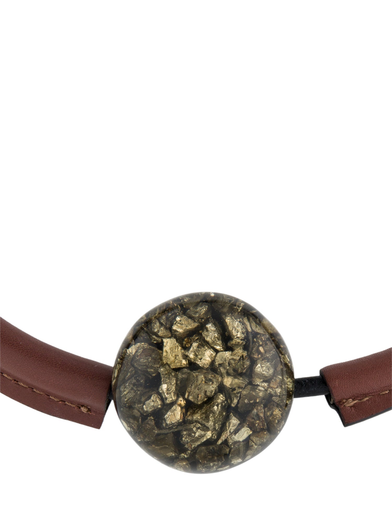 Marni Leather & Resin Collar Necklace