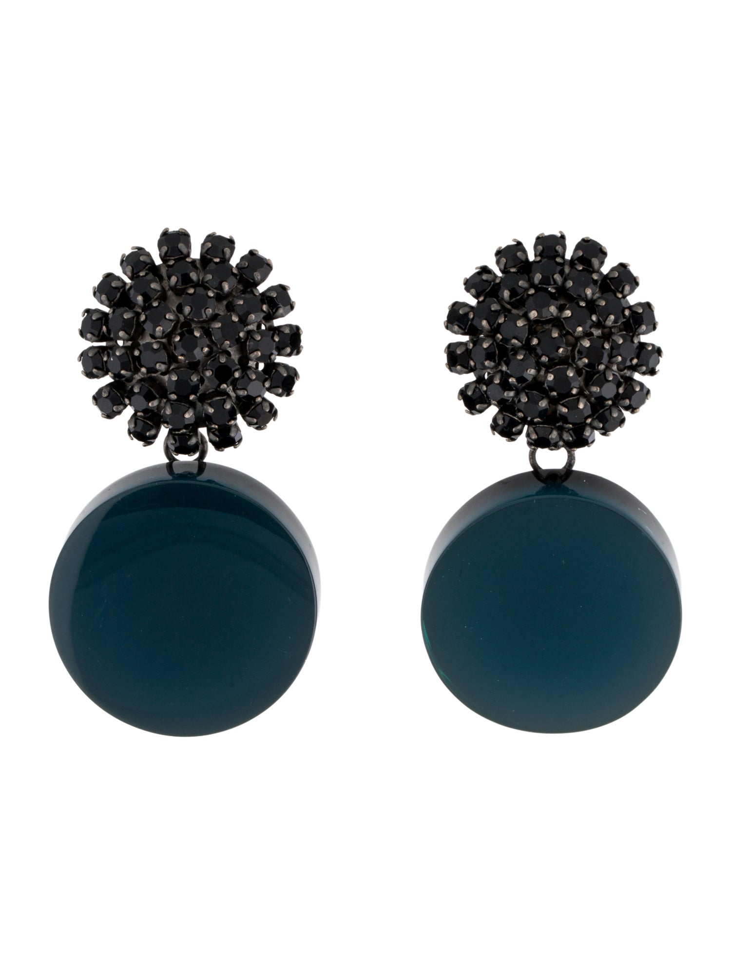 Marni Crystal & Resin Clip-On Drop Earrings