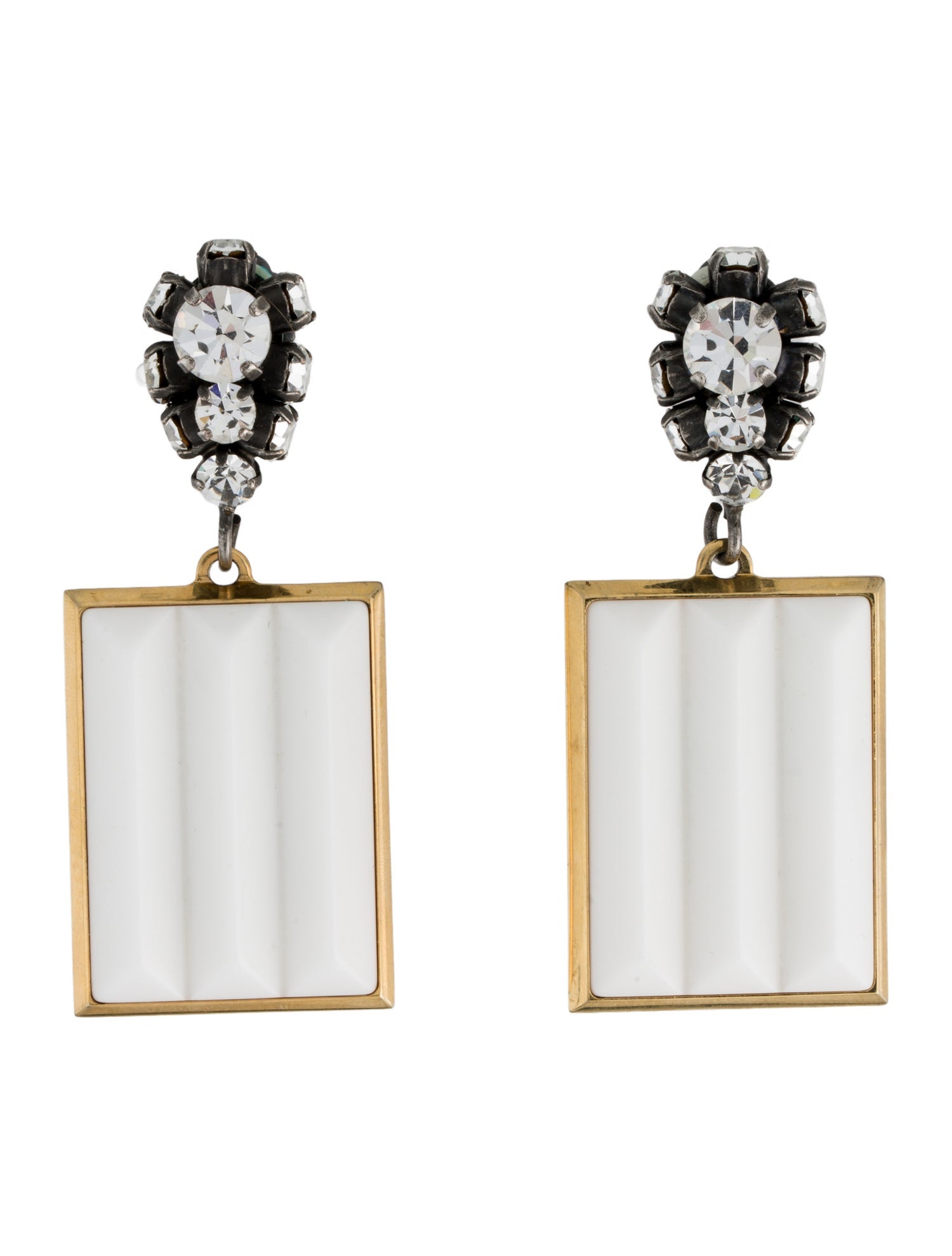 Marni Crystal & Resin Clip-On Earrings