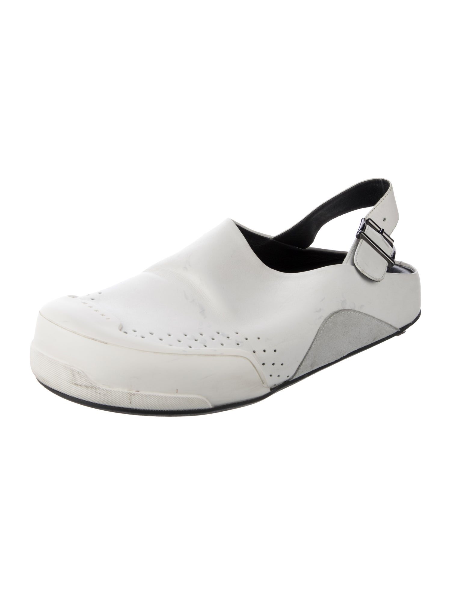 Marni Leather Lasercut Accents Sandals