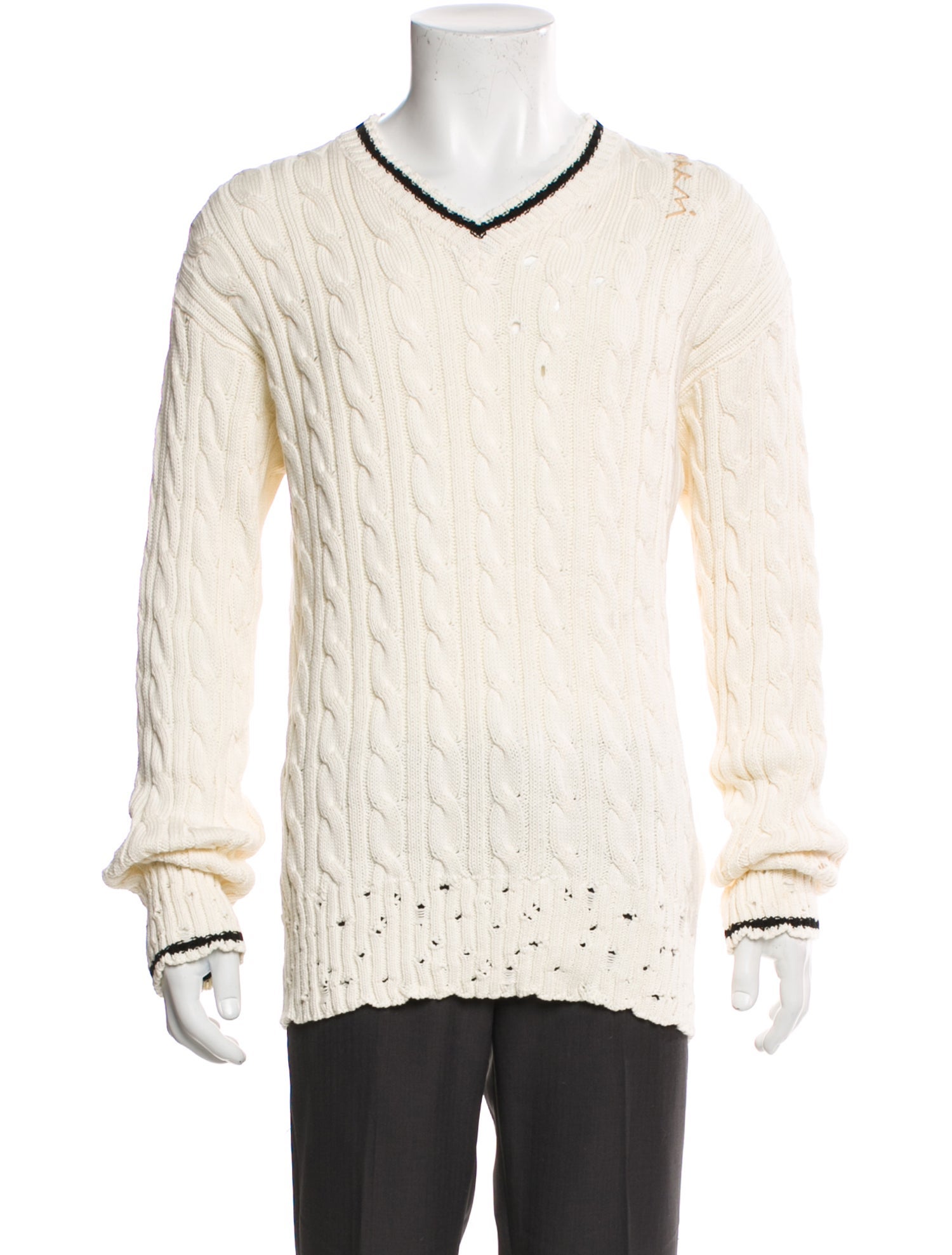 Marni V-Neck Long Sleeve Pullover