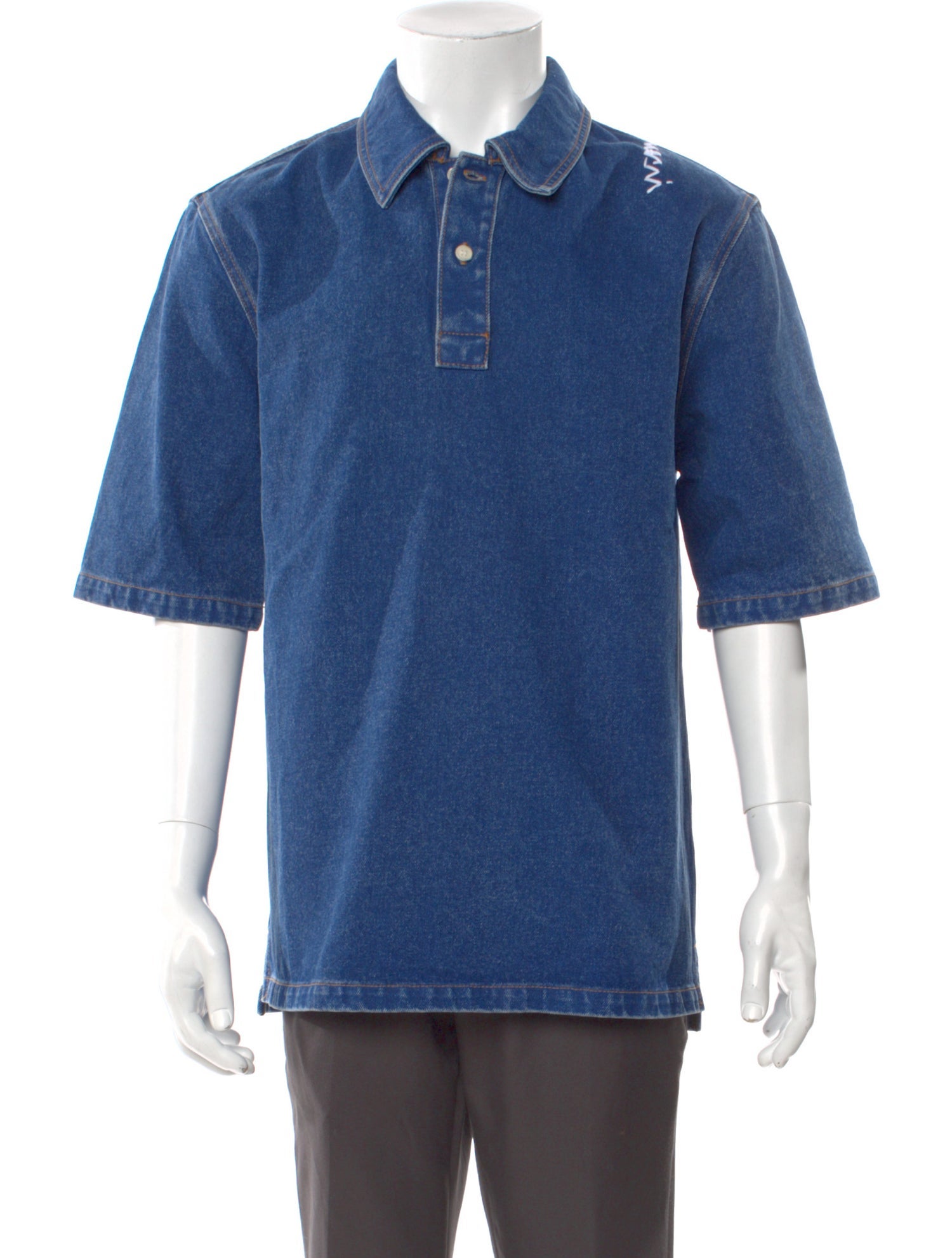Marni Collar Three-Quarter Sleeve Polo Shirt w/ Tags