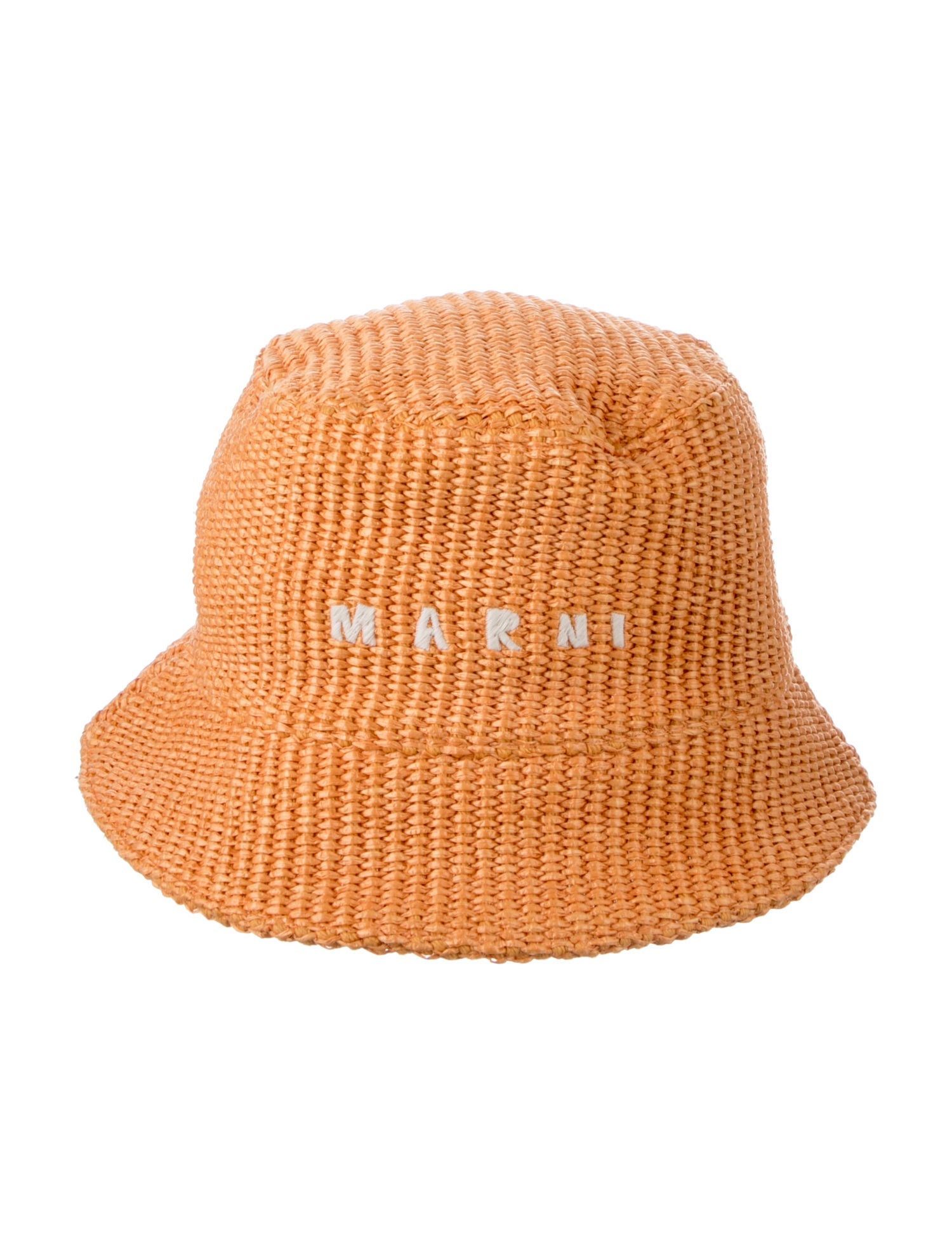 Marni Logo straw bucket hat