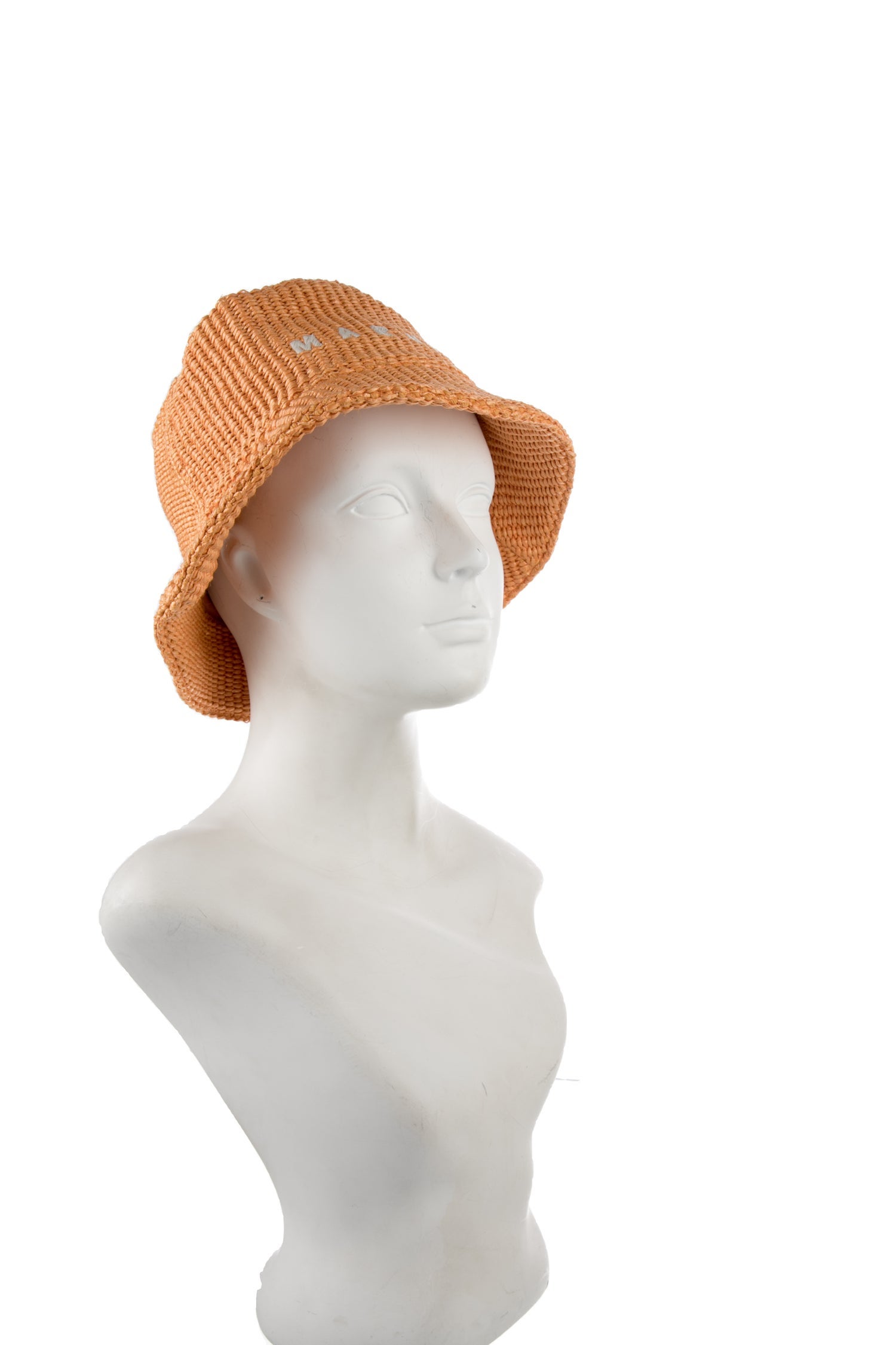 Marni Logo straw bucket hat