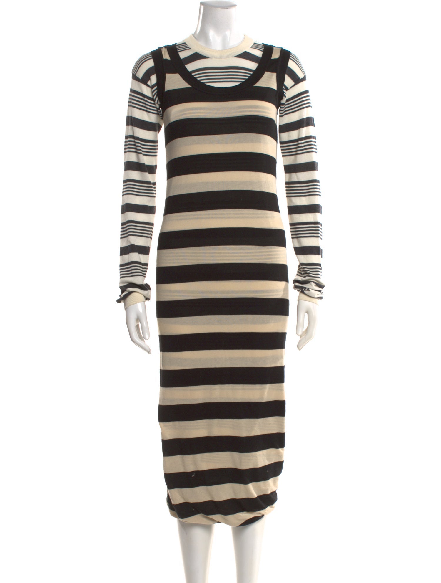 Marni Striped Midi Length Dress