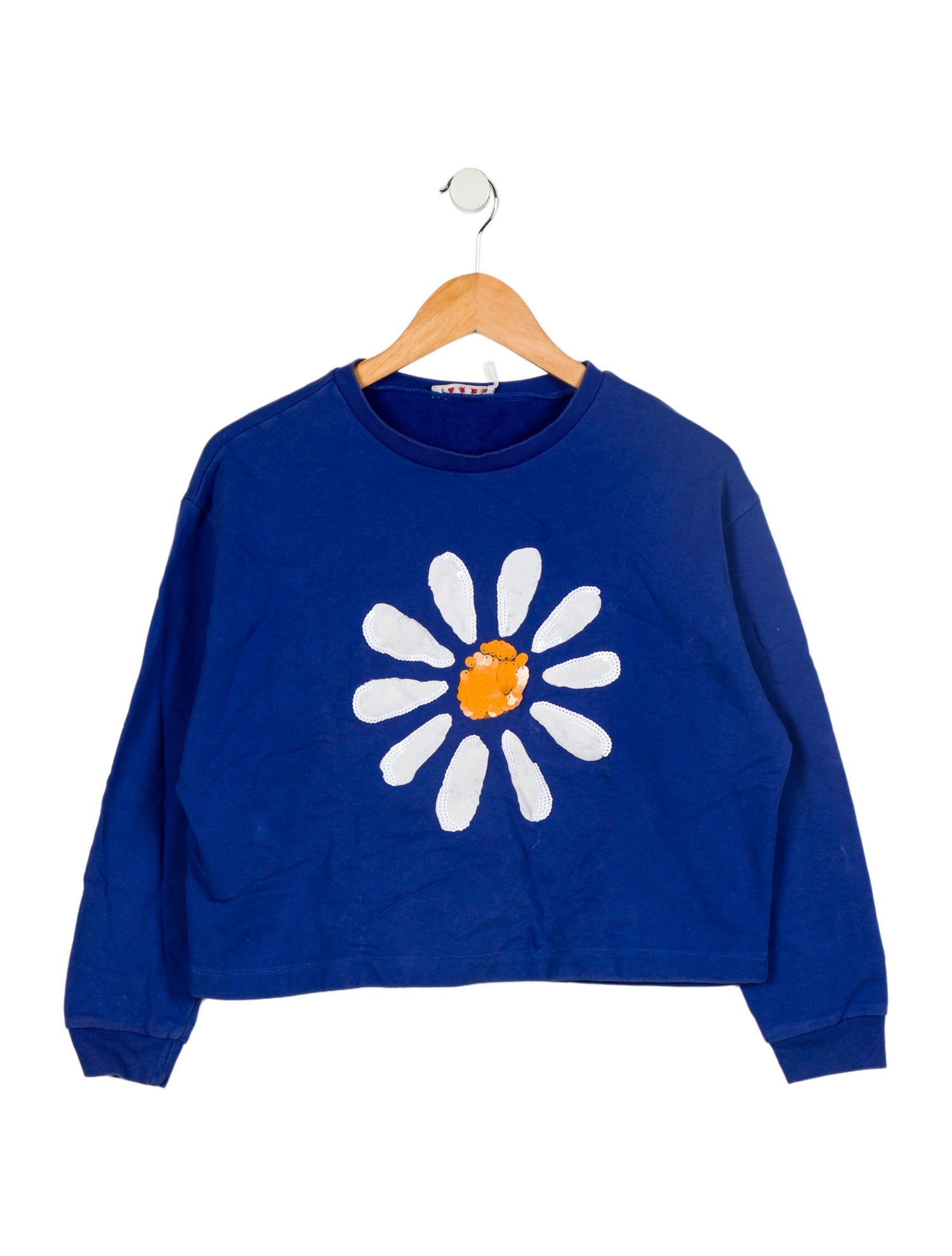 Marni Kids Girls Blue Graphic Sweatshirt