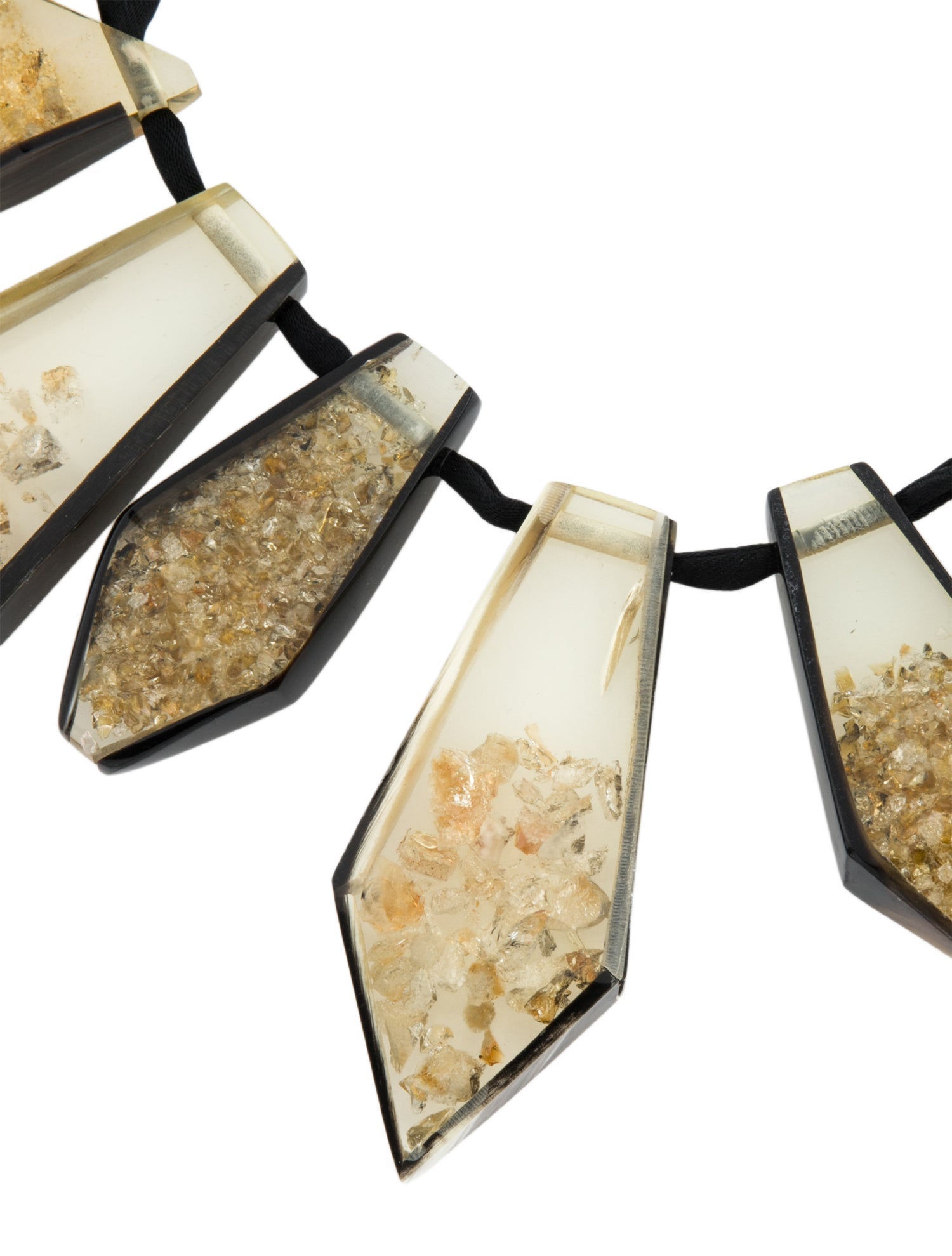 Marni Silk Ribbon & Resin Collar Necklace