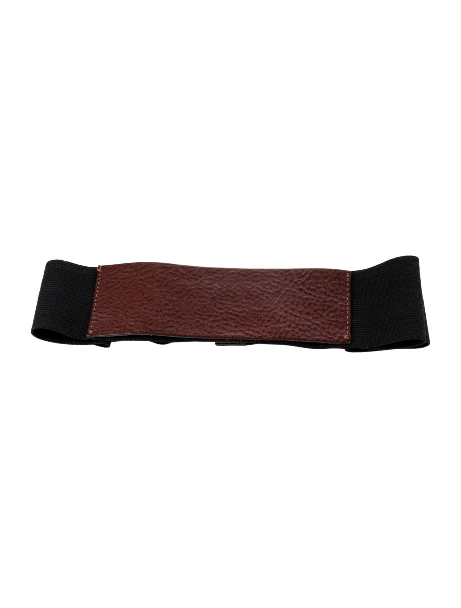 Marni Wide Leather Trim Embellishment Waist Belt